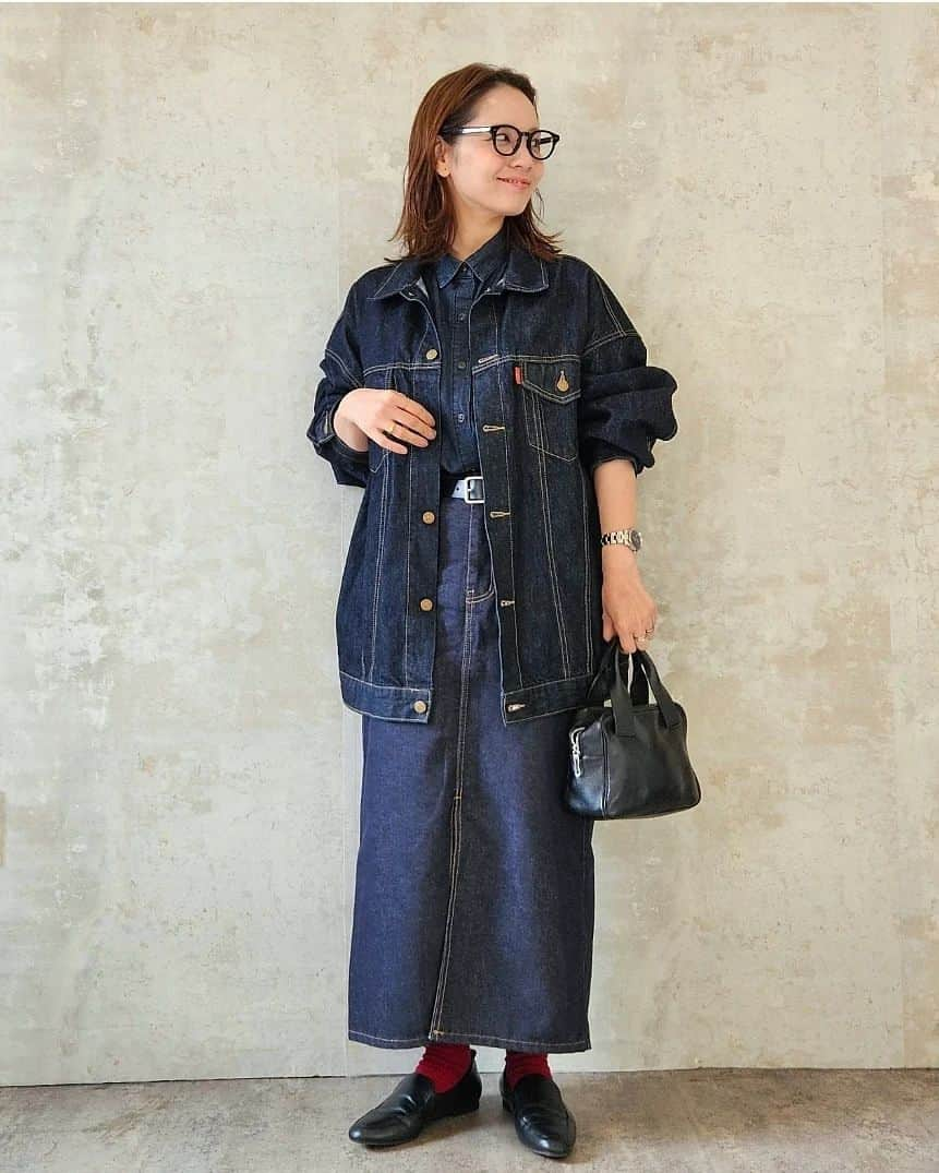 CHIHARUのインスタグラム：「ALL　Denim👖♡」