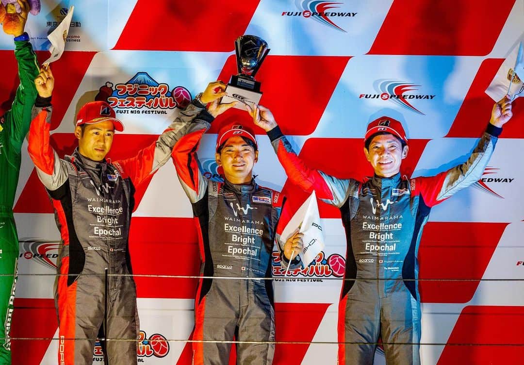 千代勝正のインスタグラム：「ＥＮＥＯＳ スーパー耐久シリーズ2023 Supported by BRIDGESTONE 第7戦 S耐ファイナル 富士4時間レース with フジニックフェス  決勝：3位  今年は不運なレースが多かったのですが、最後に表彰台に立てました。  チームの皆様、ファンの皆様、関係者の皆様、1年間ありがとうございました！」