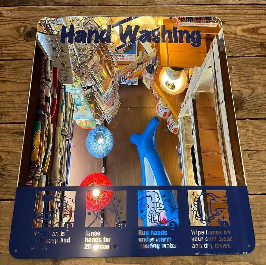 kiarrysのインスタグラム：「American Hand Washing Mirror Sign Web shop New in.」