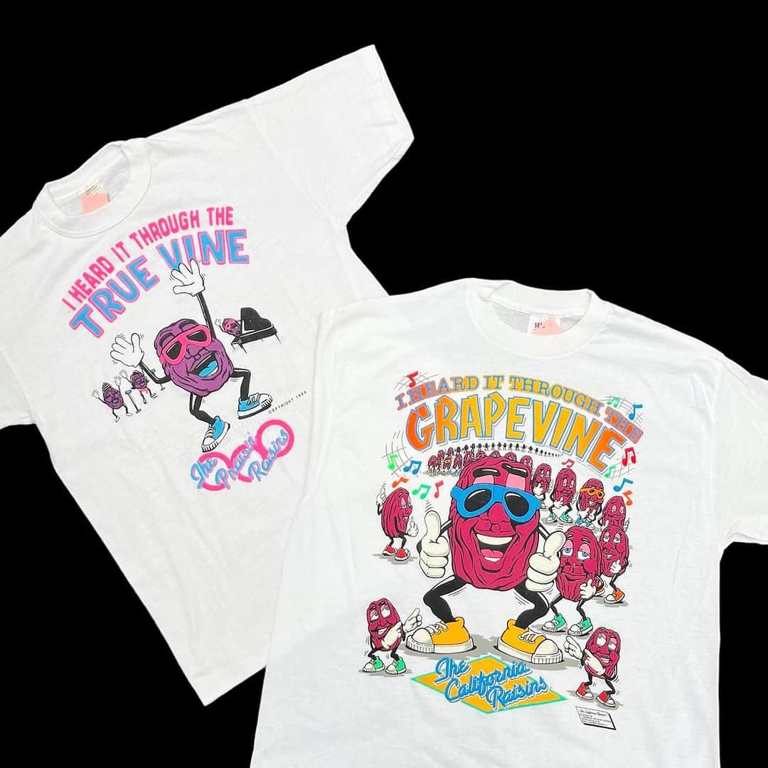 おもちゃやSPIRALのインスタグラム：「80's The California Raisins Tee入荷しました！  右　XL 左　L」