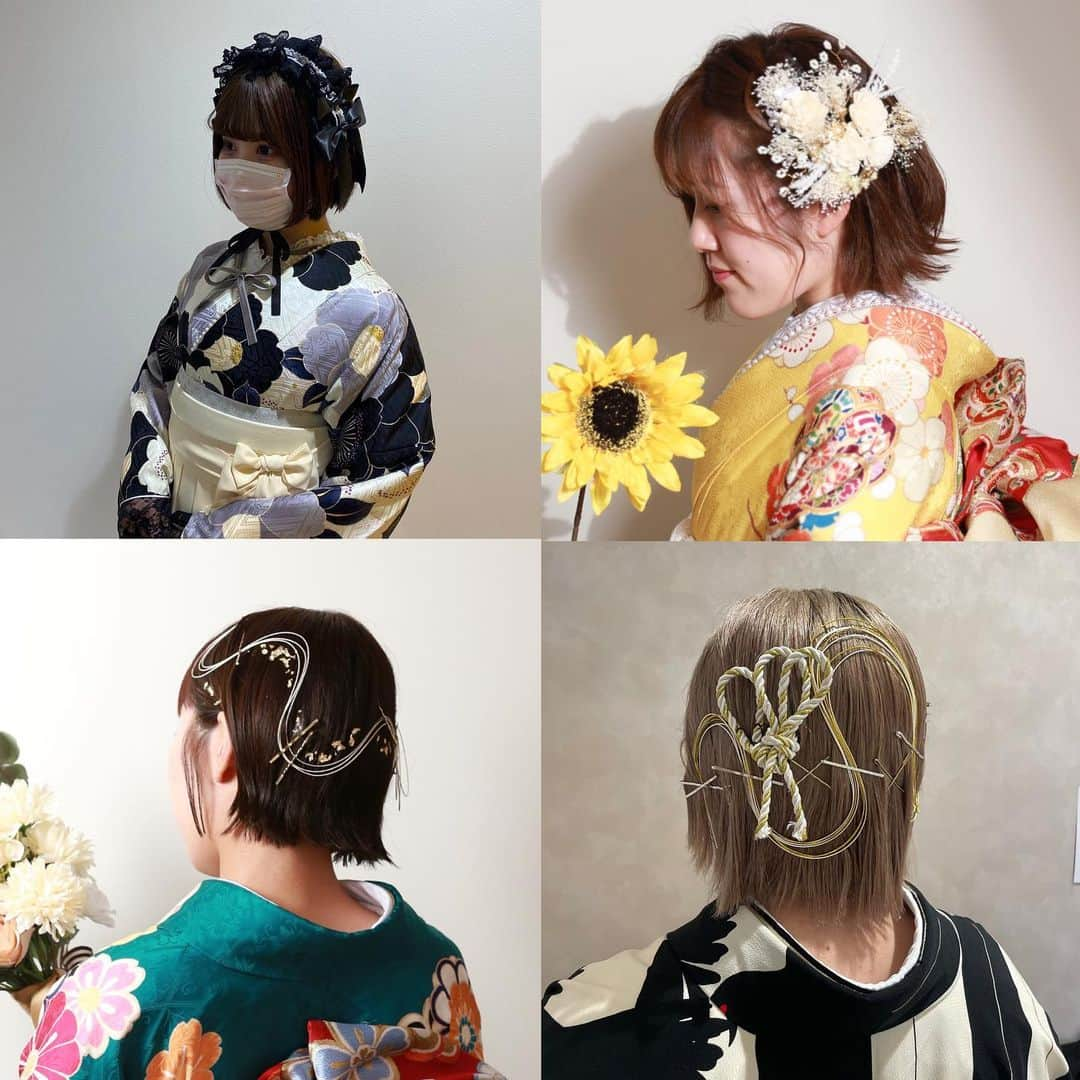 ふりそでMODE weddingboxさんのインスタグラム写真 - (ふりそでMODE weddingboxInstagram)「ボブの方必見!! ・ ボブヘアセット特集✨ ボブの方は頭の形に沿ったデザインがよく映えます📷 ・水引き ・金箔 ・カチューシャ が23卒の先輩方には人気だったように思います💭❤︎  是非参考にしてみてください! ・ #ふりそでmode #furisodemode #卒業式ヘア #成人式ヘア #ボブヘアセット」11月12日 18時20分 - furisodemode