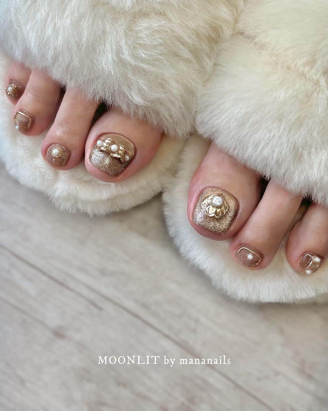 mananailsのインスタグラム：「🐚🫧🤍🐑  フットにもかわいい🥹💘  ☾120minオフ込み」