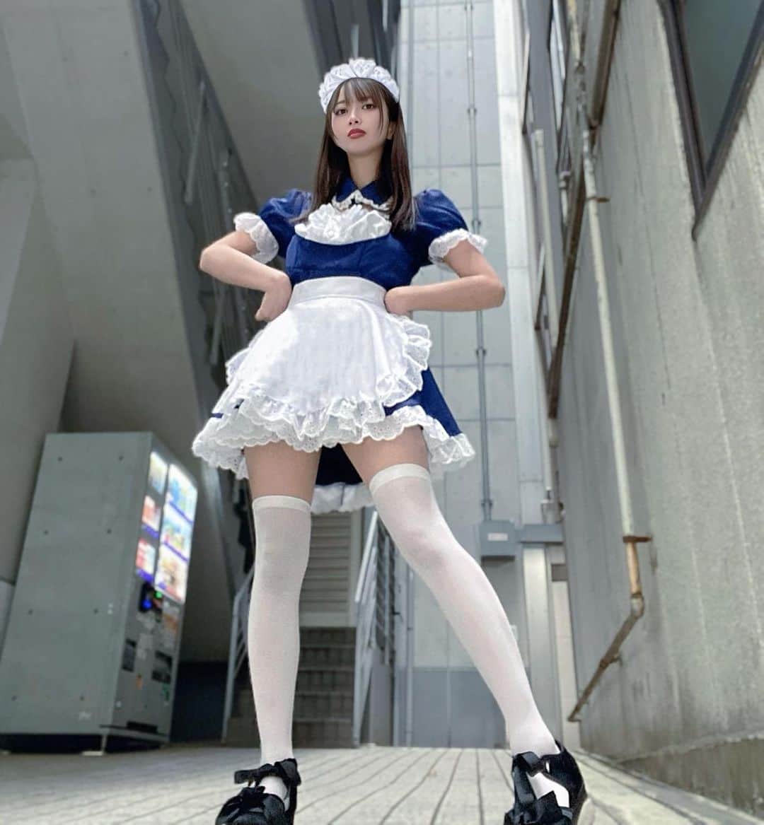 三嵜みさとのインスタグラム：「Maid🍴  #maid  #メイド服  #cosplay  #コスプレ #misatomiira」