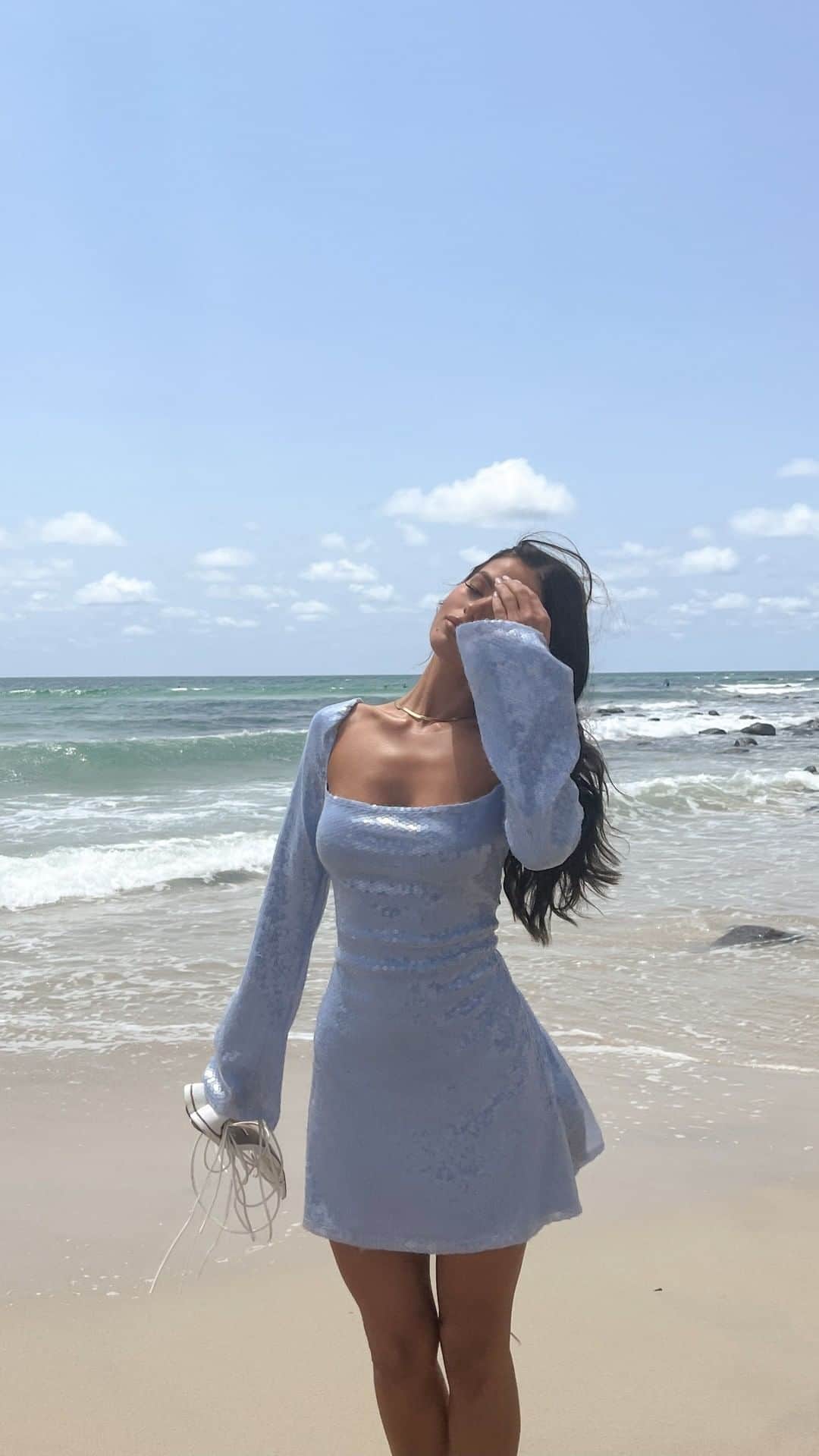 Beginning Boutiqueのインスタグラム：「Mermaid core at it's finest 🧜🏼‍♀️ Shop the NEW Marienne Blue Sequin Mini Dress, online now!」