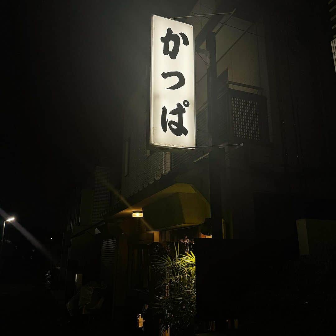 土井地博のインスタグラム：「久しぶりのかっぱ / 煮込み並、ご飯並  ジム帰りで滞在時間10分。  #駒沢 #food #かっぱ」