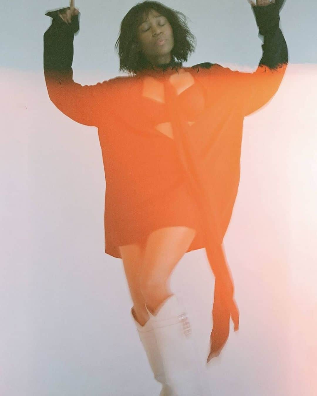 Araksのインスタグラム：「@nikkibeharie in the Beau Bra for @numero_netherlands Photographed by @david_roemer Stylist @aryehlappin」