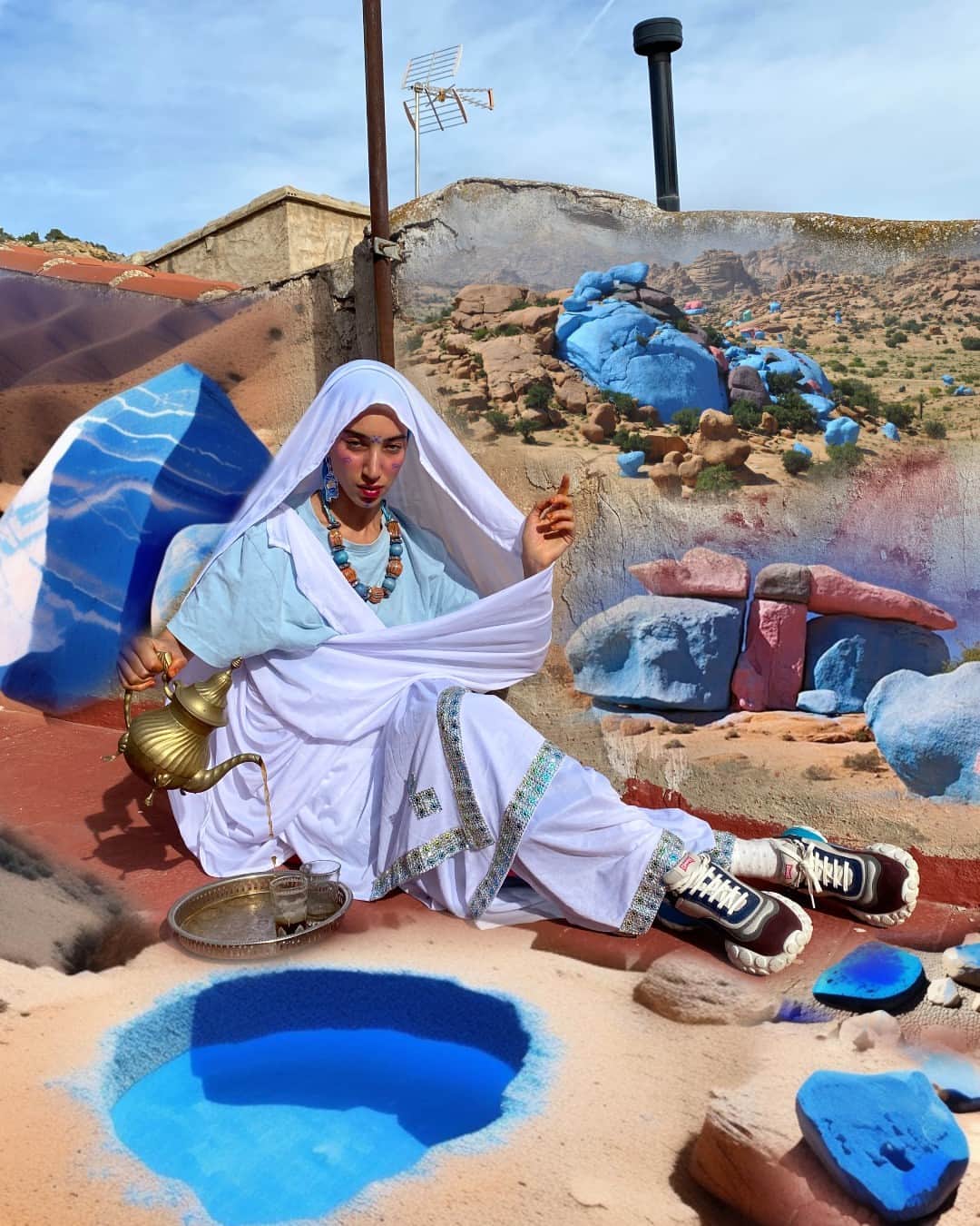 カンペールさんのインスタグラム写真 - (カンペールInstagram)「Born in Murcia to a Moroccan family of Amazigh origins, @cuentosrosales fuses surrealism and outer space wearing Pelotas Mars.  #TheWalkingSociety #campershoes」11月13日 0時02分 - camper