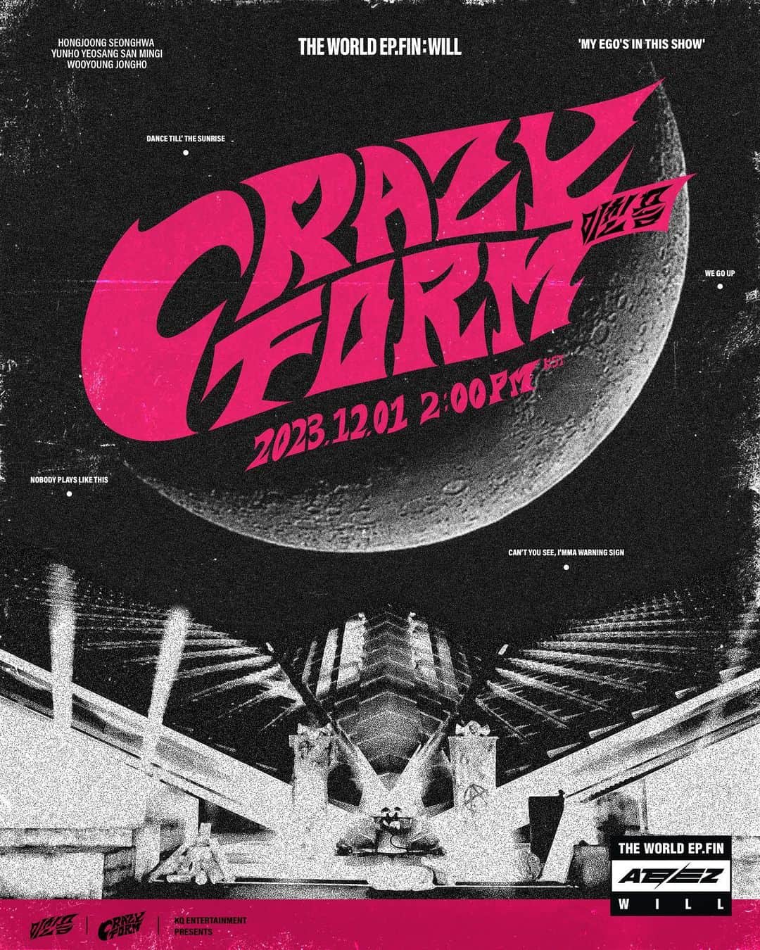 ATEEZさんのインスタグラム写真 - (ATEEZInstagram)「[📷] ATEEZ(에이티즈) THE WORLD EP.FIN : WILL '미친 폼 (Crazy Form)' Title Poster ⠀ 2023. 12. 01 2PM RELEASE ⠀ #WILL #미친폼 #Crazy_Form #ATEEZ #에이티즈」11月13日 0時00分 - ateez_official_