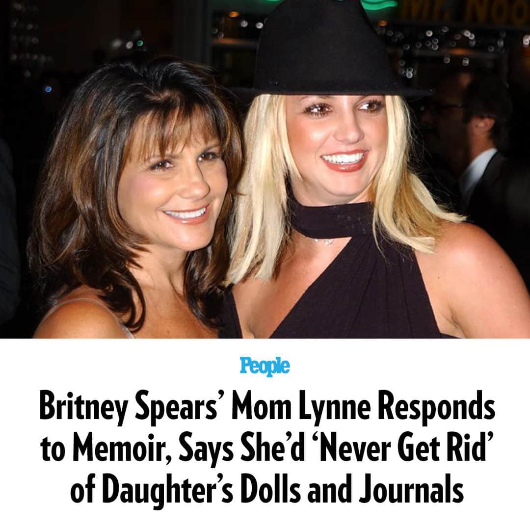 People Magazineのインスタグラム：「Lynne Spears is responding to her daughter Britney Spears' memoir. In her memoir 'The Woman in Me', the pop icon opens up about her relationship with her family, claiming that after she received mental health treatment in 2019, she believed her parents disposed of many of her "prized possessions" stored at Lynne's house, including Madame Alexander dolls as well as years' worth of her writing and original poetry.  Lynne disputed the allegation on Thursday, taking to Instagram and sharing photos of some of the alleged items alongside a note to Britney.  Tap our bio link to read more. | 📷: FilmMagic」