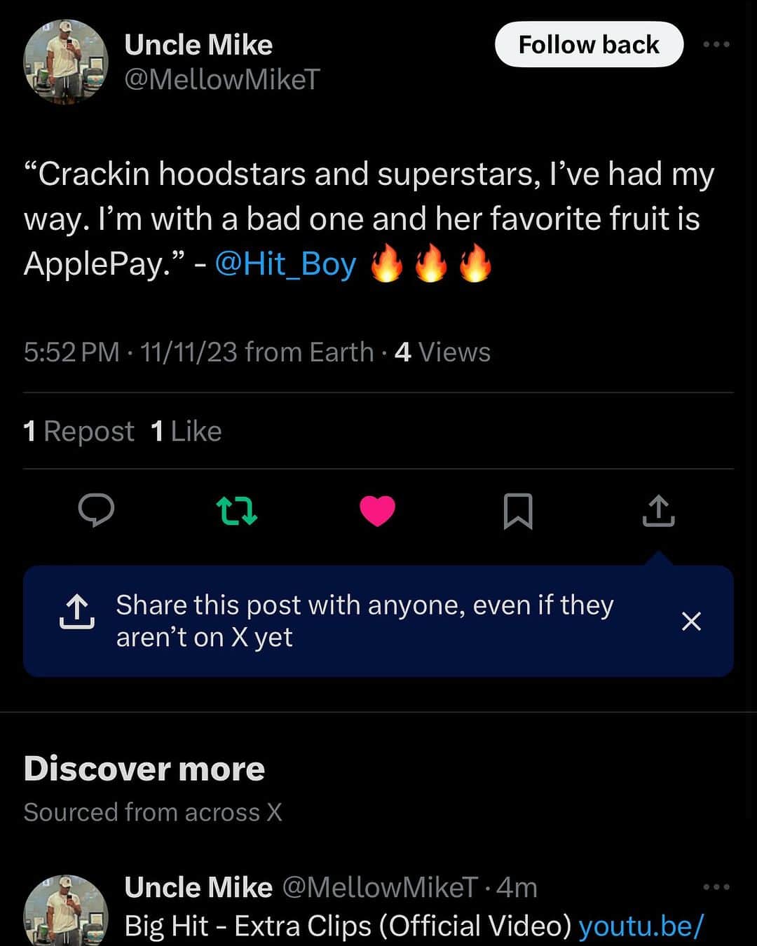 Hit Boyのインスタグラム：「“Her favorite fruit is apple pay”. A$AP Chauncey」