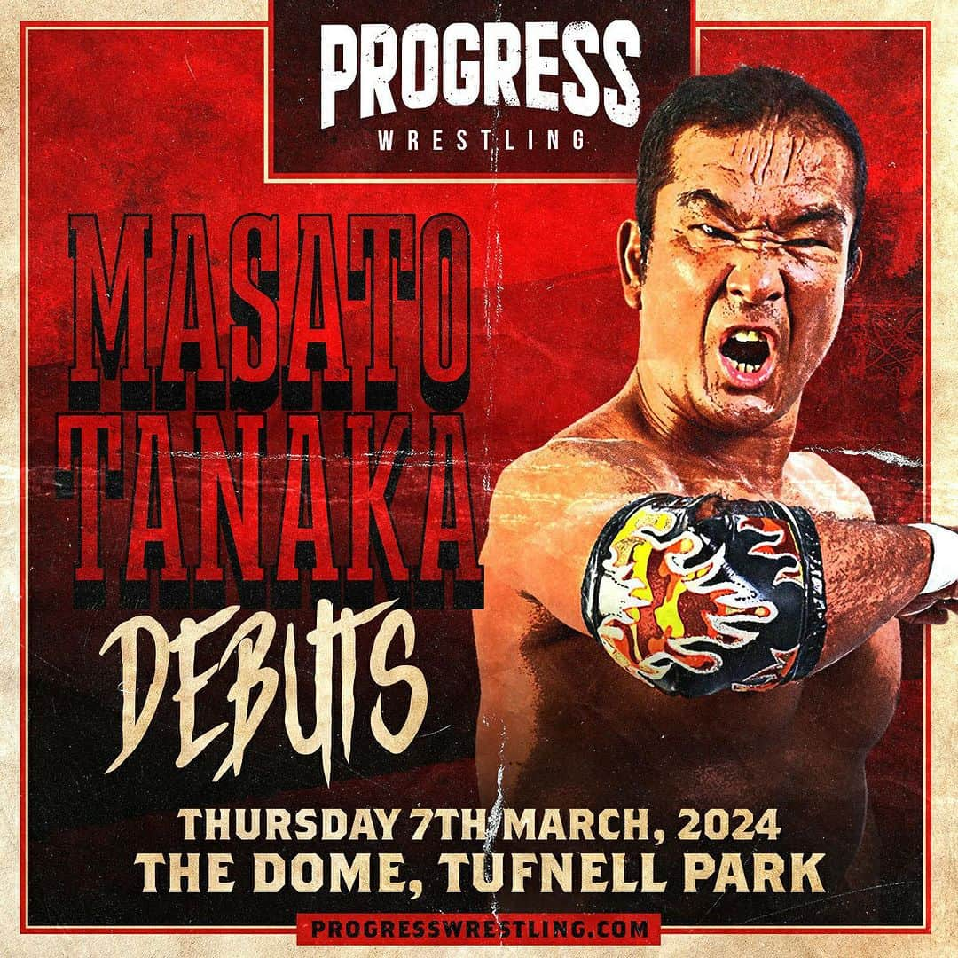 田中将斗さんのインスタグラム写真 - (田中将斗Instagram)「⭐️ PROGRESS WRESTLING returns to the DOME with the stunning London debut of Japanese and ECW legend, MASATO TANAKA.   プログレス・レスリングは、日本人でありECWのレジェンドであるマサト・タナカの見事なロンドン・デビューとともにドームに帰ってくる。  #PROGRESSWrestling #Wrestling」11月13日 1時05分 - masato.tanaka.zero1