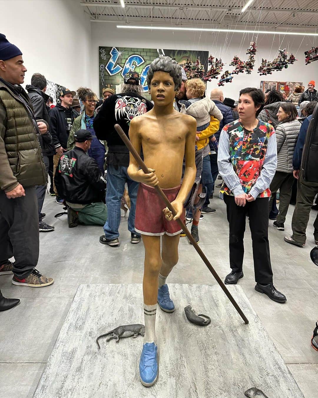 Juxtapoz Magazineのインスタグラム：「“Wild Style 40” curated by Carlo McCormick, on view at @jeffreydeitchgallery honoring @twincharlie’s seminal film • A great opening night, a reunion type-atmosphere, and classics from #MartinWong #Rammellzee and #Dondi highlighted the show.  📷 @epricco」