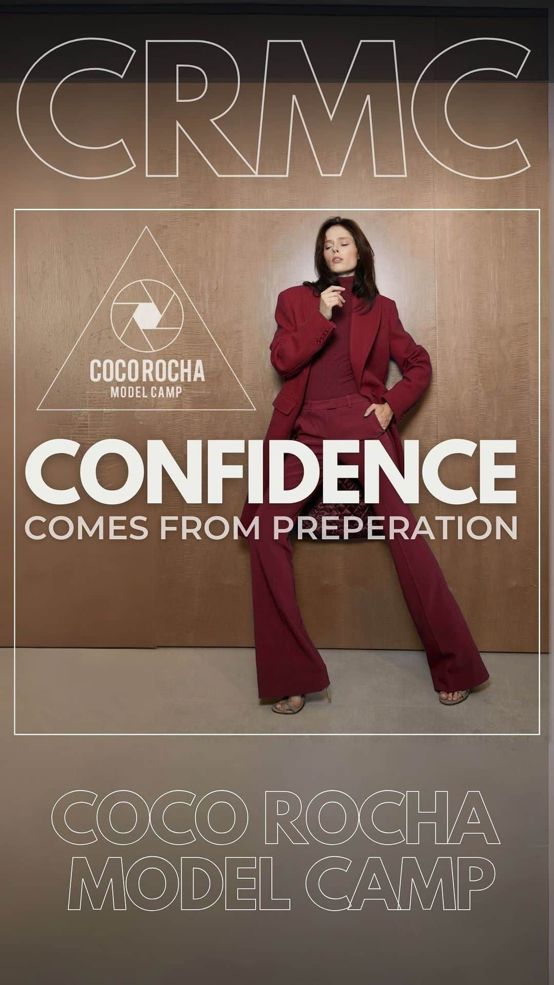 ココ・ロシャのインスタグラム：「Authentic confidence goes beyond the surface-level; it builds from investing time and effort to hone your skills. Only after doing so can you establish a foundation of assurance in your preparation. If you’re a model who has felt overly nervous or unprepared stepping into a photoshoot in 2023, attending #CocoRochaModelCamp under @cocorocha’s direction will help you cultivate the confidence needed to overcome the fear of failure. Apply today if you’re ready to feel more confident, decisive, and successful in your career in 2024.」