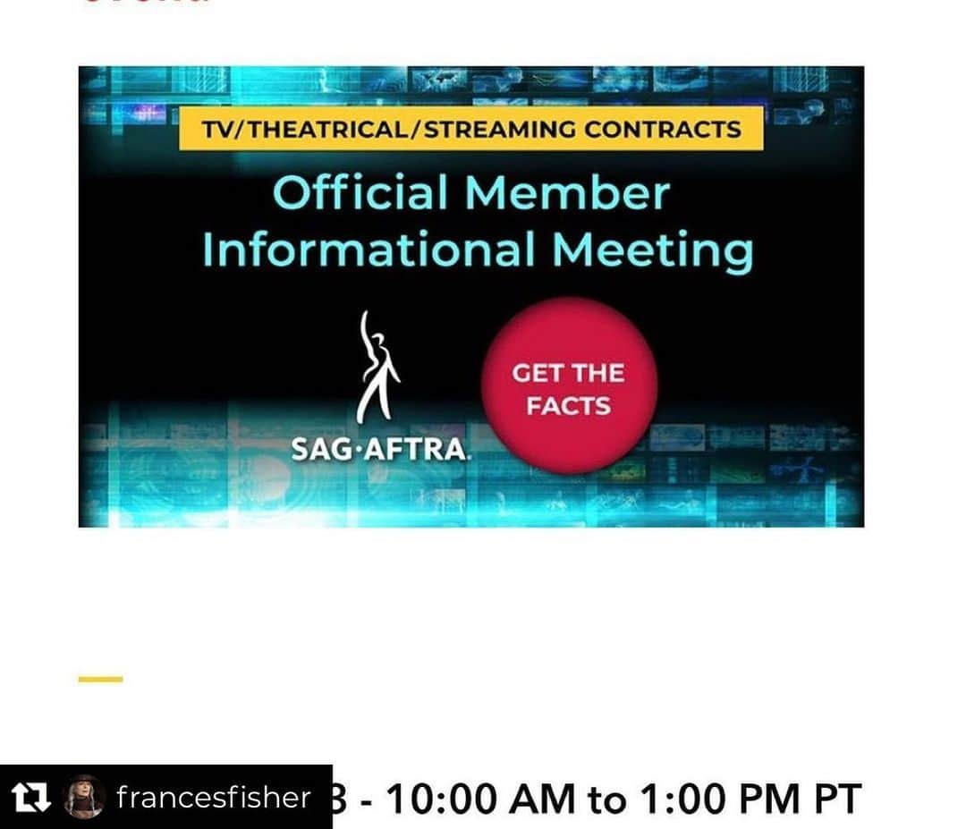 シャロン・ローレンスさんのインスタグラム写真 - (シャロン・ローレンスInstagram)「Fellow #union actors , please register NOW on #SAGAFTRA website for the #AMPTP for the 1st contract meeting on Zoom tmw. (Mon 10-1 PST). There will be more before VOTING ENDS on 12/05. Inform yourselves before consent. Repost from @francesfisher • 🗣️ (link in bio) Hey #SagAftraMembers, Here is the first of many informational meetings to learn about the tentative TV/Theatrical/Streaming contract.  After the presentation will be a Q&A -  This is your chance to begin to educate yourself about the contract you will be working the next 2.5 years.  Best to hear it from the people with all of the information.  Be aware that what you read in the rags, or on social, may not be definitively accurate.  The devil is in the details.   So go to the source and ask every question you have till you’re satisfied.   Gather together with your friends, take notes, and discuss after.  There will be more meetings, more question sessions, and time to make an informed decision on whether to vote the contract up or down.  Voting 11/14 for 21 days.   You, the members, will decide the fate of our working lives - it’s a huge responsibility to weigh the gains and the losses.  It’s what the NegCom had to do these past five months and now we hand the decision over to you.  🫴🏽 No pressure!  You have a team behind you called #SagAftraStrong   Monday November 13 10amPST - 1pmPST  12pmCT -  3pmCT   1pmEST - 4pmEST」11月13日 3時04分 - sharonelawrence