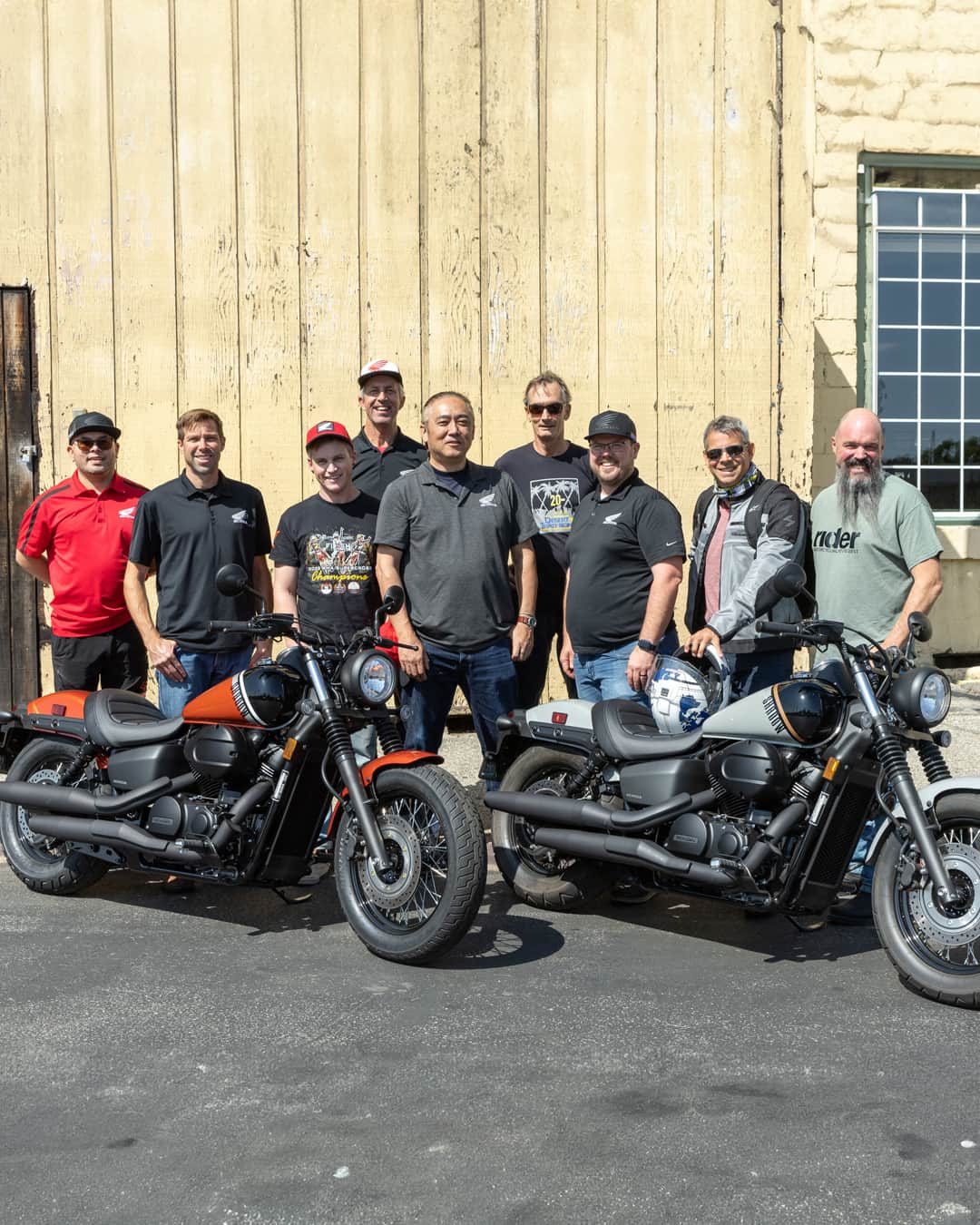 Honda Powersports USのインスタグラム：「Take a behind-the-scenes look of the 2024 #ShadowPhantom during its press tour. Then check your favorite motorcycle vlogger to see more!」