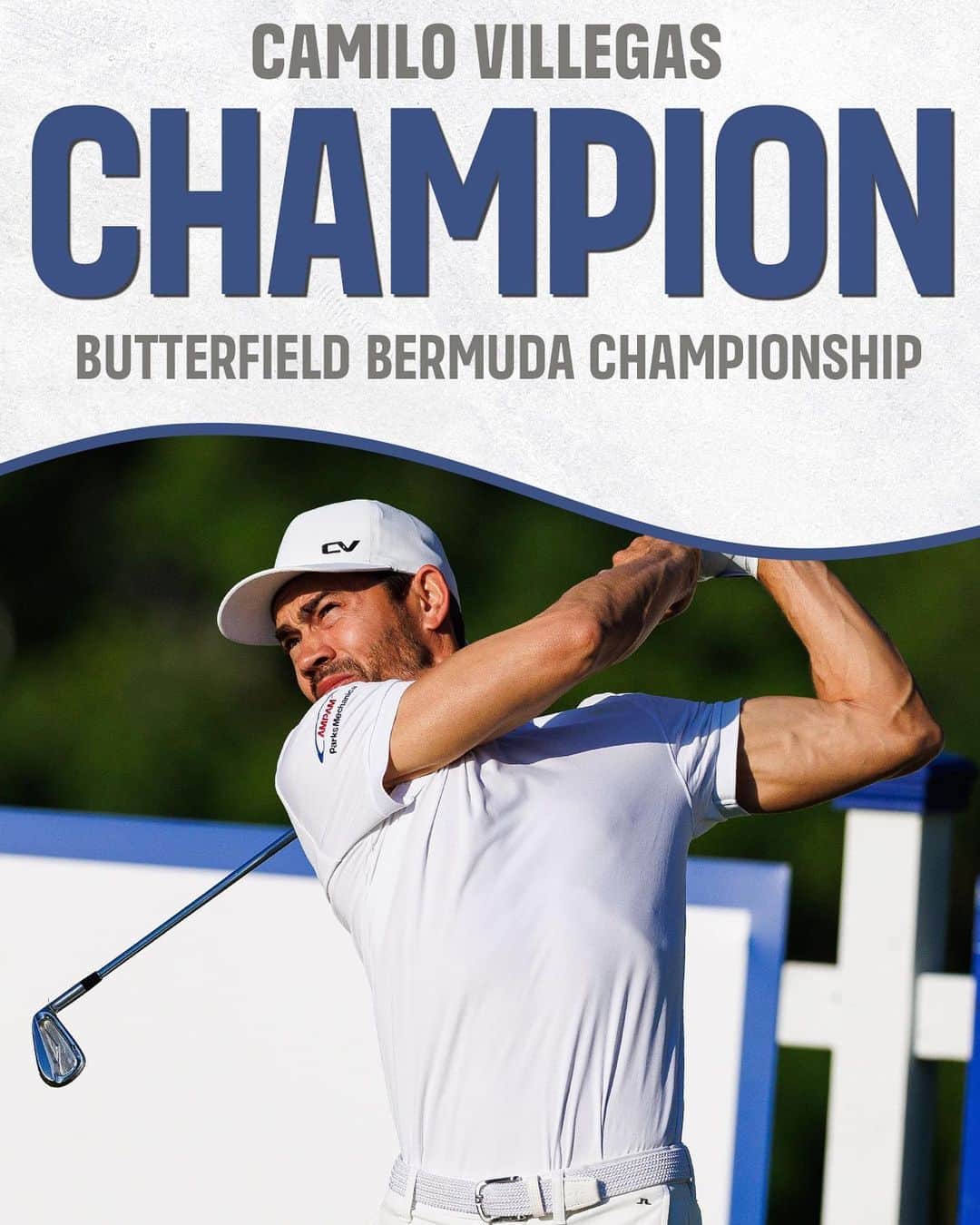 チョン・インジのインスタグラム：「From the Golf Channel booth to the winner’s circle. 🏆🫡  Camilo Villegas captures the @butterfieldbdachamp for his fifth @PGATOUR victory and first since 2014!」