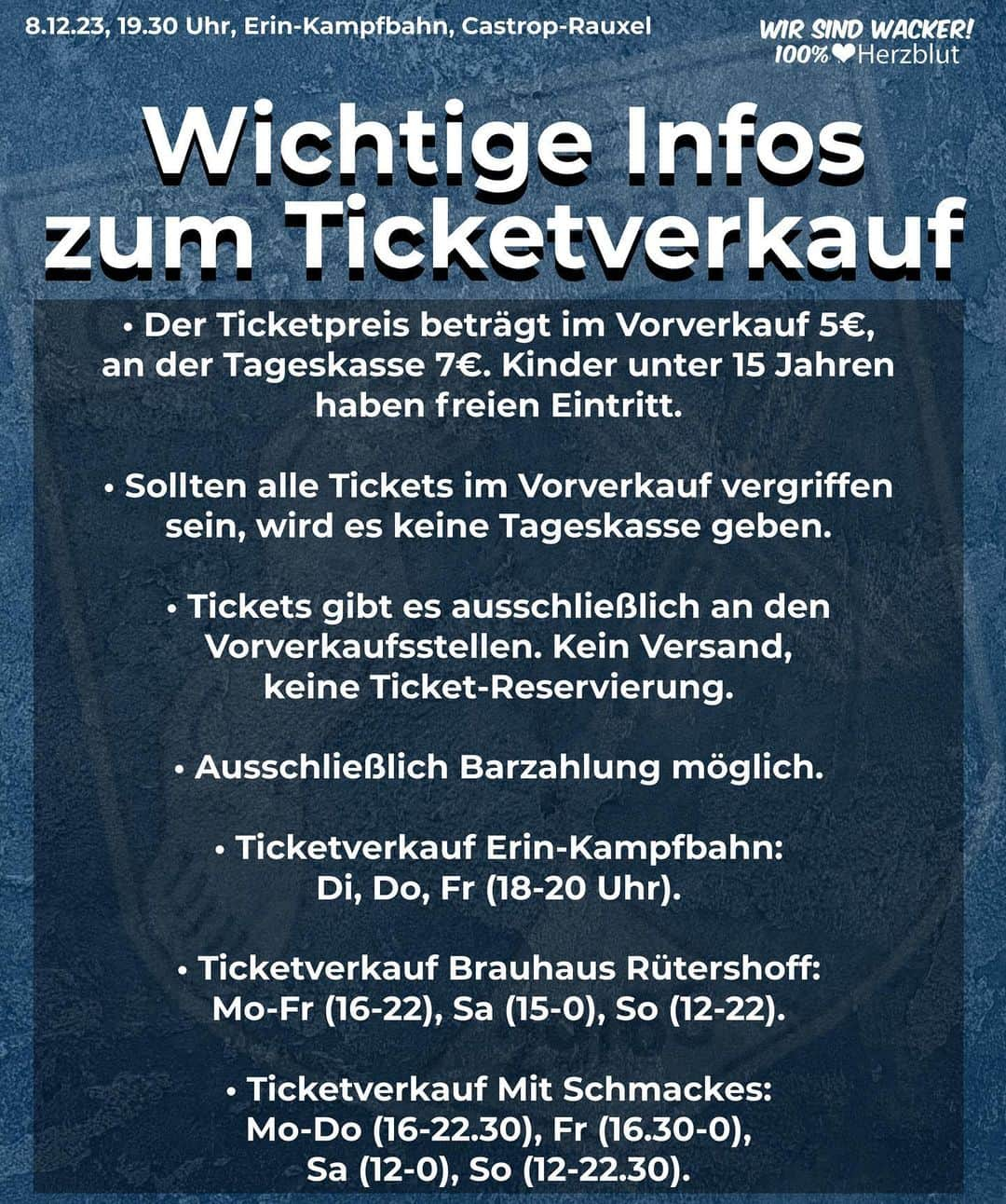 ケヴィン・グロスクロイツさんのインスタグラム写真 - (ケヴィン・グロスクロイツInstagram)「Regulärer Ticket-Verkauf für das Piszczek-Spiel startet am Dienstag!⚽️  Ihr wollt beim Testspiel von BVB-Legende @lukaszpiszczek_lp26 mit @lks_goczalkowice am 8. Dezember (19.30 Uhr) in der Erin-Kampfbahn dabei sein? Dann holt euch ab Dienstag (14. November) euer Ticket!  Die Tickets für das Piszczek-Spiel kosten 5€ (ab 15 Jahre). Kinder bis 14 Jahre haben freien Eintritt. Es ist nur Barzahlung möglich, es gibt keine Ticketreservierungen und auch keinen Versand! Die Kapazität der Erin-Kampfbahn ist begrenzt, also schnappt euch schnell ein Ticket für das Spiel, für das sich auch schon weitere BVB-Legenden angekündigt haben (mehr dazu in den kommenden Tagen).  Tickets gibt es zusätzlich zur Erin-Kampfbahn im @brauhausruetershoff in Obercastrop (Schillerstraße 33) sowie im @mit_schmackes_dortmund (Hohe Straße 61a). Bitte die jeweiligen Öffnungszeiten beachten. Der Verkauf in der Erin-Kampfbahn findet dienstags, donnerstags und freitags von 18 bis 20 Uhr statt.  📸 @mawit_fotos / @lks_goczalkowice / @bvb09  . . #svwo #wackerobercastrop #fussball #fußball #fussballliebe #fussballnews #amateurfussball #tickets #bvb #bvb09  #borussiadortmund #kevingroßkreutz #lukaszpiszczek #piszczek #polen #poland #polska ##lksgoczałkowice #goczalkowicezdroj #goczalkowice #castroprauxel  #einmalwackerimmerwacker💙」11月13日 16時00分 - fischkreutz