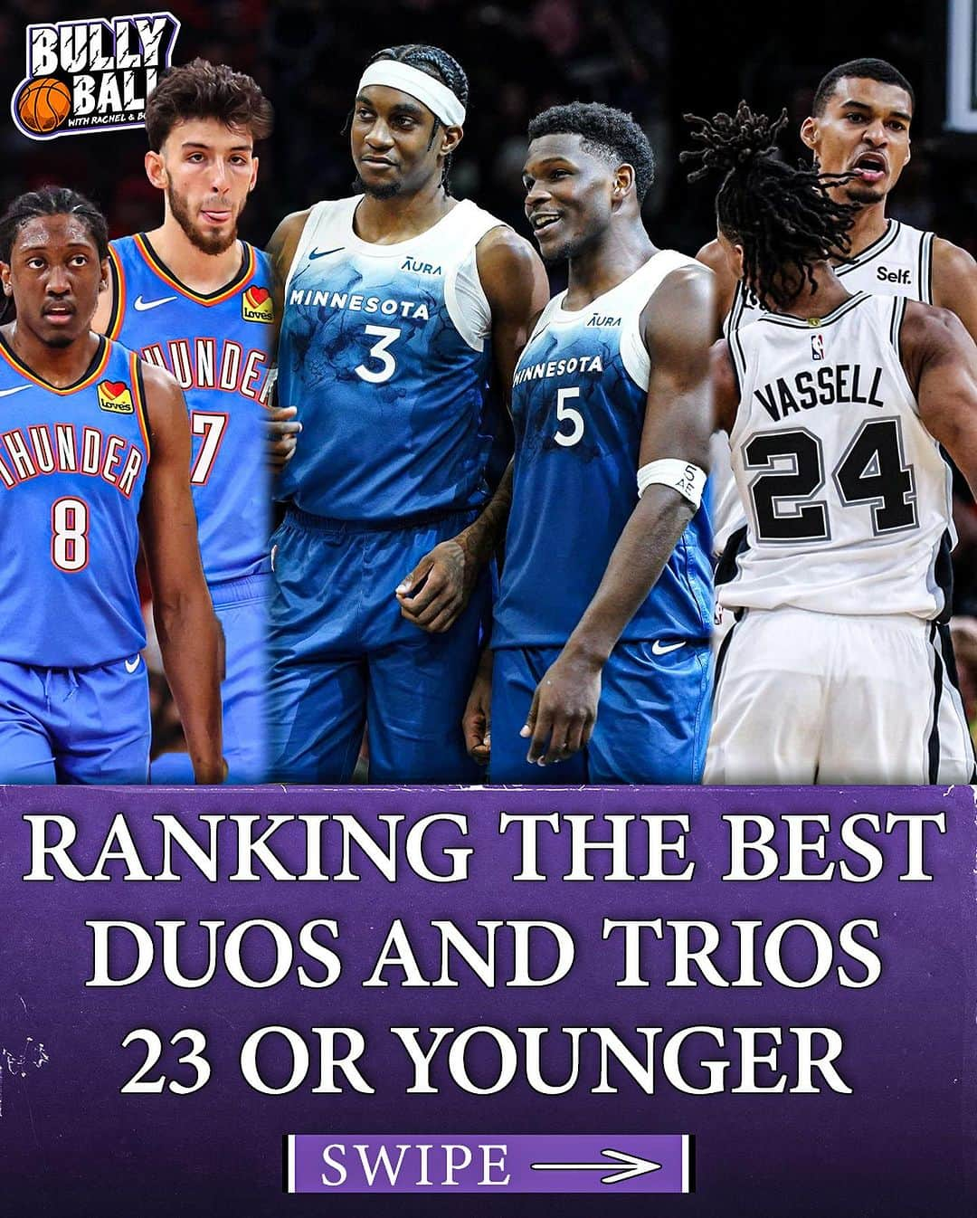 デマーカス・カズンズさんのインスタグラム写真 - (デマーカス・カズンズInstagram)「Who has the best young core in the league?   Catch new episodes of #BullyBall with Rachel and Boogie every Monday wherever you get your podcasts and YouTube.」11月13日 8時28分 - boogiecousins