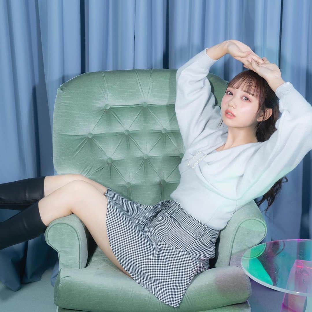 evelynのインスタグラム：「AKB48 大盛真歩さんが着るevelyn冬コレクション🐰♥︎ ㅤㅤㅤㅤㅤㅤㅤㅤㅤㅤㅤㅤㅤ \ 11月中旬入荷予定 / #リボンパールニット ¥6,900 ㅤㅤㅤㅤㅤㅤㅤㅤㅤㅤㅤㅤㅤ #evelyn #エブリン」