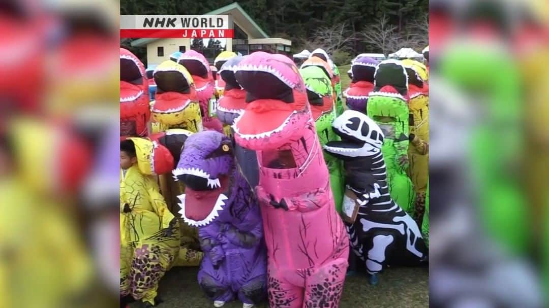 NHK「WORLD-JAPAN」のインスタグラム：「T-Rexes of the inflatable kind are having a moment in Japan.🦖The competition has been fierce, as different parts of the country have hosted running races and other fun events with ‘dinosaurs’ of all ages taking part.🏆 . 👉Watch more short clips｜Free On Demand｜News｜Video｜NHK WORLD-JAPAN website.👀 . 👉Tap in Stories/Highlights to get there.👆 . 👉Follow the link in our bio for more on the latest from Japan. . 👉If we’re on your Favorites list you won’t miss a post. . . #dinosaur #inflatabledinosaur #trex #trexcostume #tyrannosaurusrex #dinodash #dinosaurrace #dinosaursofinstagram #dinosaurcostume #ataglance #discoverjapan #aomori #fukui #nhkworldnews #nhkworldjapan #japan」
