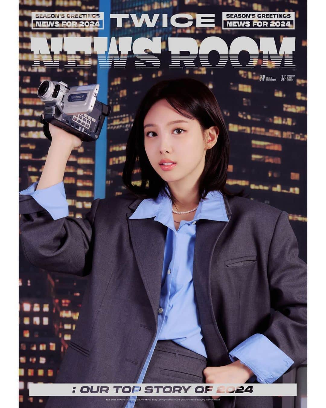 TWICEさんのインスタグラム写真 - (TWICEInstagram)「TWICE SEASON’S GREETINGS 2024 TWICE NEWS ROOM : Our Top Story of 2024🎥  #NAYEON #나연  PRE-ORDER│2023.11.07 TUE - 2023.11.15 WED (KST)  #TWICE #트와이스 #TWICE_NEWS_ROOM #2024SEASONSGREETINGS」11月13日 12時00分 - twicetagram