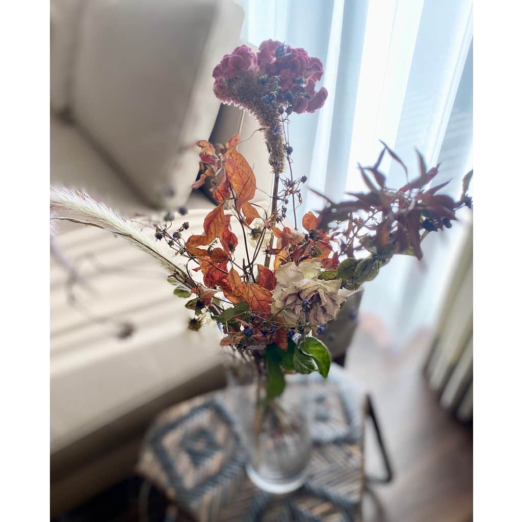 勝恵子さんのインスタグラム写真 - (勝恵子Instagram)「ジャルダンノスタルジックのイベントでいただいた秋のブーケが、良い感じにドライになってきました♪  @jardinnostalgique   #flower  #花のあるくらし  #晩秋  #ジャルダンノスタルジック」11月13日 12時04分 - keiko.katsu
