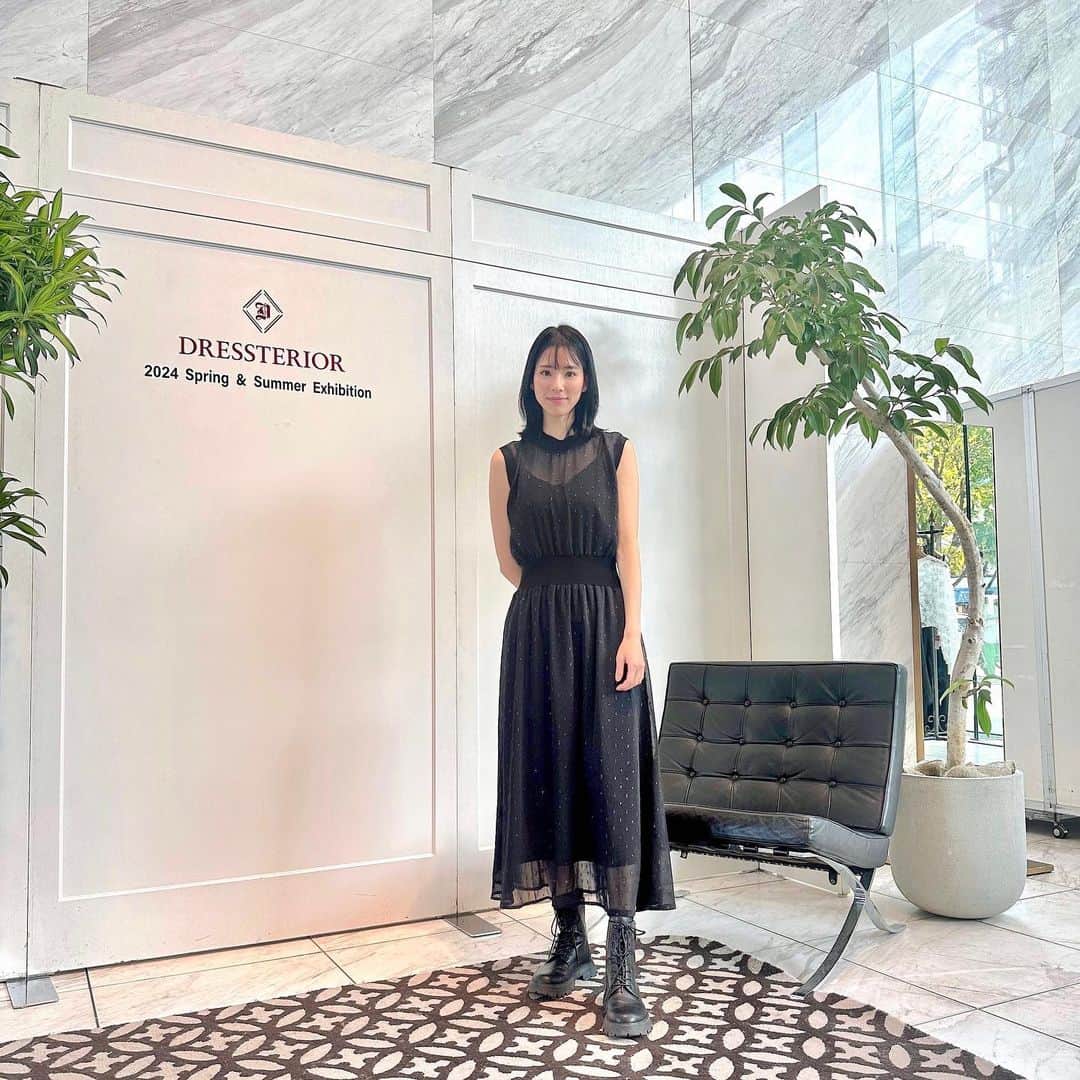 布川桃花のインスタグラム：「DRESSTERIOR 2024SS 展示会へ💐 @dressterior_official   #DRESSTERIOR #ドレステリア #ドレステリア24SS展示会」
