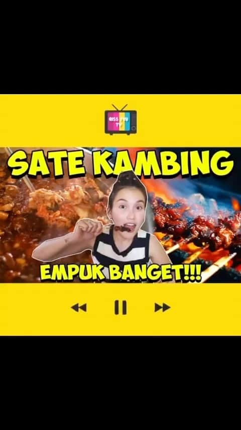 アユ・ティンティンのインスタグラム：「Makan Sate Kambing tapi gak berasa Kambing? Kok bisa?? 🤔  Yuk ikutin terus channel youtube Qissyou TV Episode Special Makan Sate Super Empuk, kira-kira dimana ya lokasinya? 🤔  Katanya sih kalau makan sate kambing disini rasanya gak kaya kambing 🤔 Terus rasa apa donk?? Pokoknya nonton full videonya di channel youtube Qissyou TV yaaa  Muuach 😘」