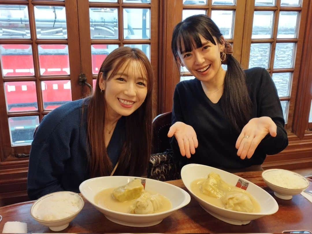才木玲佳のインスタグラム：「先日はクイズ仲間の三浦奈保子さんとランチへ💓 久しぶりにゆっくり会えて、近況報告したよーーー！✨☺️✨」