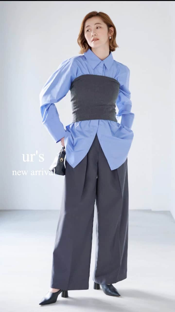 ur'sのインスタグラム：「new arrival 11/13（月）販売の新作アイテムをご紹介   ▶︎ニットビスチェ ¥4,939（税込） size:F color:グレー/ブラック No.BDW16162    #urs #urs_official  #ユアーズ」