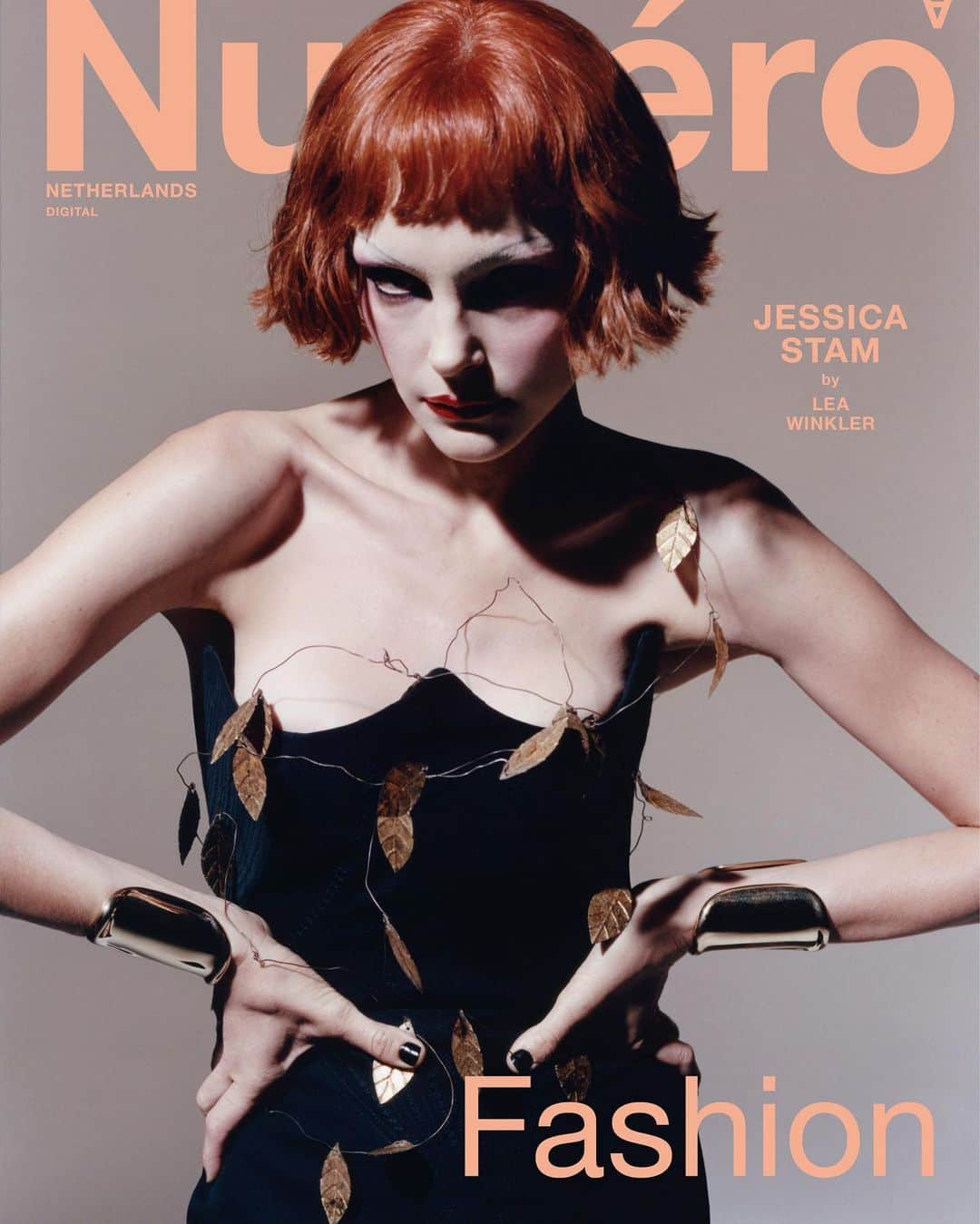 ジェシカ・スタムのインスタグラム：「Numero Netherlands December 2023 🦁 @numero_netherlands by @leabwinkler & @iamnatabocha   Creative director: Ryan Lucca @ryanlucca Photographer: Lea Winkler @leabwinkler Stylist: Nata Bocha @iamnatabocha Makeup: Jezz Hill @jezzhill  Hair: Hiro + Mari @hiromarihair  Nails: Mamie Onishi @nailsbymamie  Director: Max Bartick @maxbartick DP: Frank Apollonio @frankapollonio Production designer: Bette Adams at MHS Artists betteradams @mhs_artists Production design assistants: Cullen O'Grady & Kaeten Bonli @bareback_contessa @ccuulleenn Production assistant: Aidan Burns @aidangburns Set design: WayOut Studio, Emma Magidson & Henrique Cirilo @ 11th House Agency @wayoutstudioco @ecmagidson @henrique_cirilo @11thhouseagency Shoot at @un_nyc Editor: Lucas Lobe @lobedobe Editor in chief: Timi Letonja @timiletonja Interview: Jana Letonja @janaletonja Cover design: Arthur Roeloffzen @arthurroeloffzen」