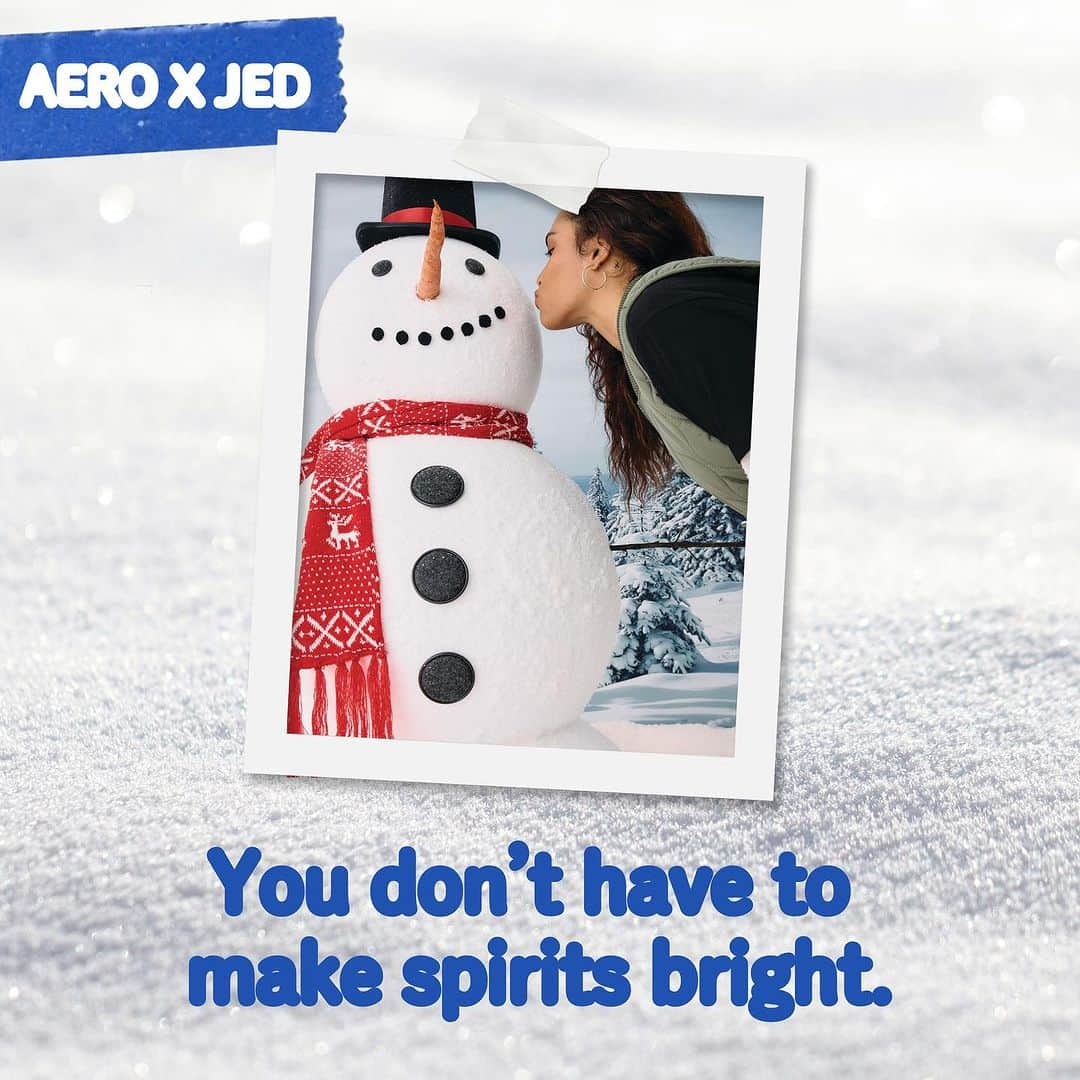 エアロポステールのインスタグラム：「Caught a case of the holiday blues? That’s okay, just keep doing you. You’re feeling are always valid. #AeroxJed   And you’re not alone. Learn more here: bit.ly/3FXhRSA」