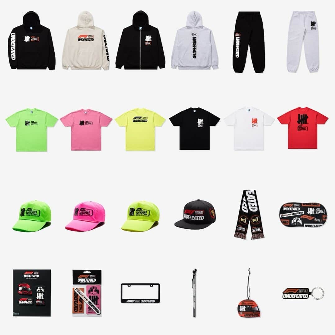 UNDFTDのインスタグラム：「Undefeated x Formula 1 Las Vegas Grand Prix  Available now, at all UNDEFEATED Chapter Stores, Undefeated.com and the F1 Las Vegas Hub presented by American Express in the Venetian Resort.」