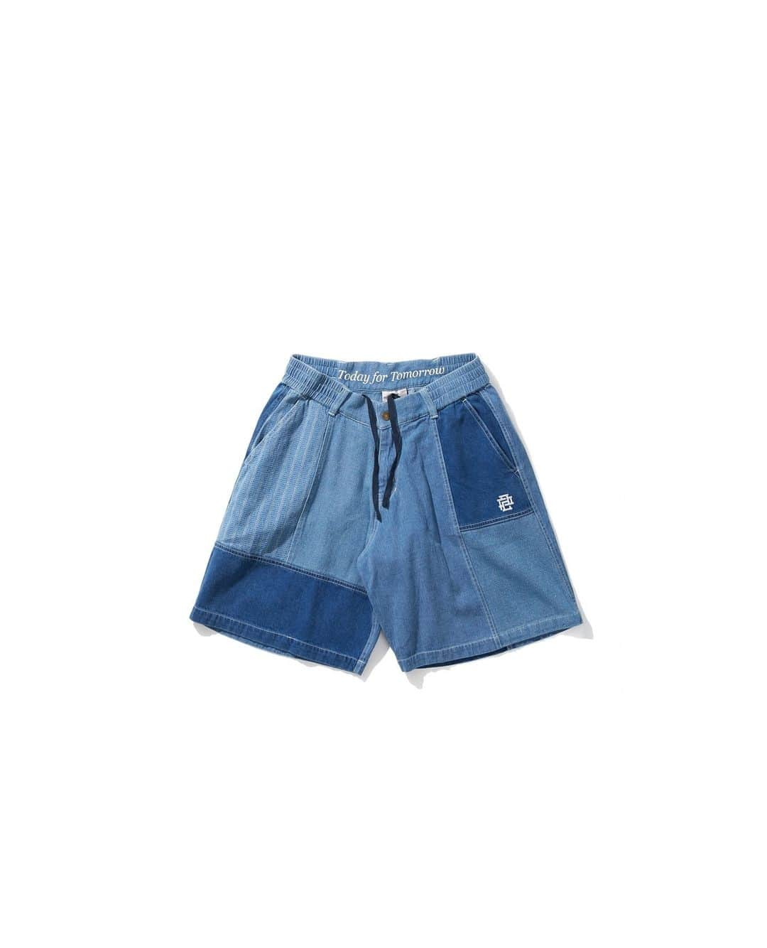 パブリッシュブランドのインスタグラム：「Construction Denim - Wide patchwork denim short ⁠ ⁠ Sold-out in the USA but available in Asia⁠ ⁠ Please use the link below⁠ https://publishbypb.com⁠ .⁠ .⁠ .⁠ .⁠ #publishbrand #todayfortomorrow #publishers #oversized #denim #wideshort」