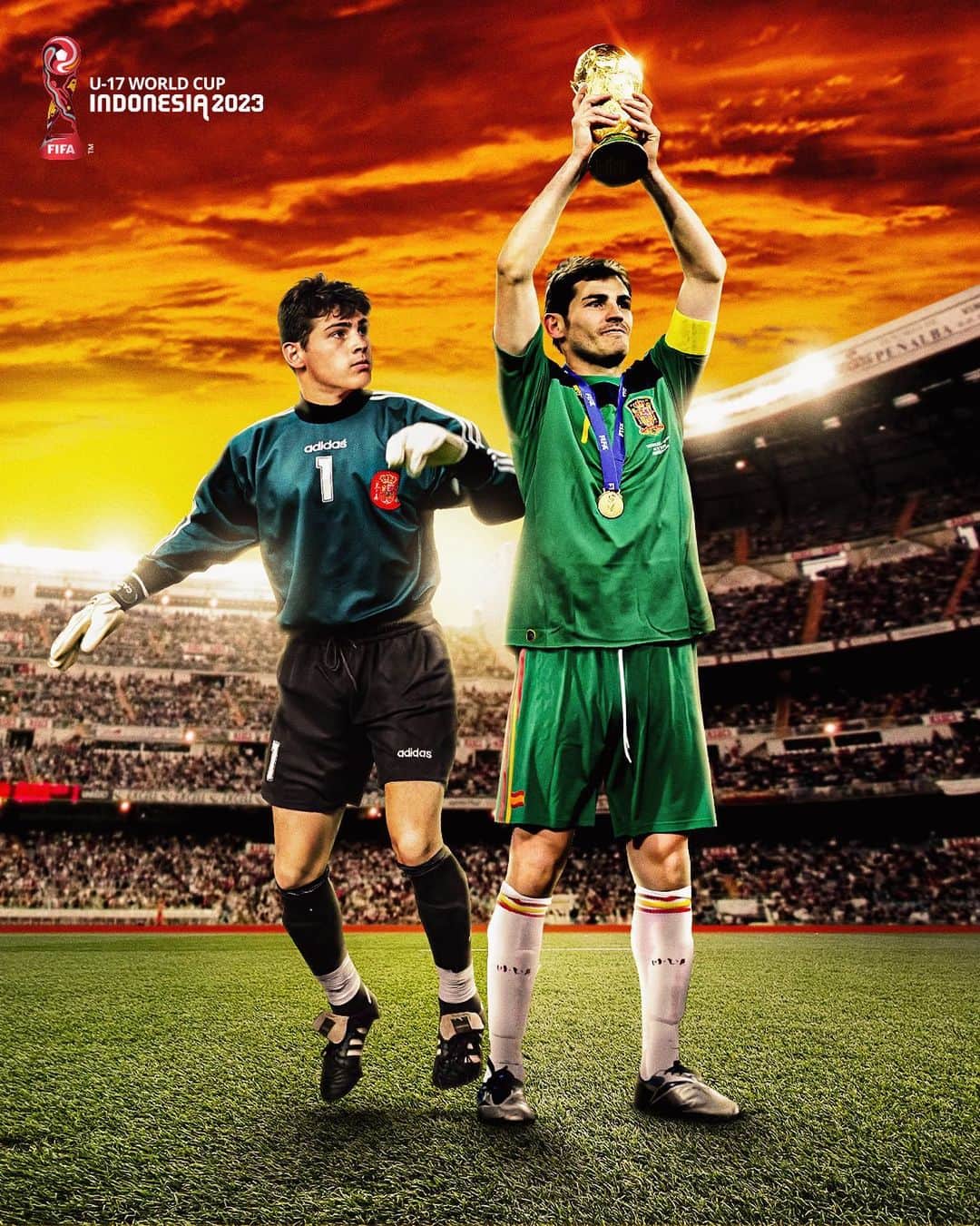 イケル・カシージャスのインスタグラム：「When your dreams come true 🏆🇪🇸  #FIFAWorldCup | #U17WC」