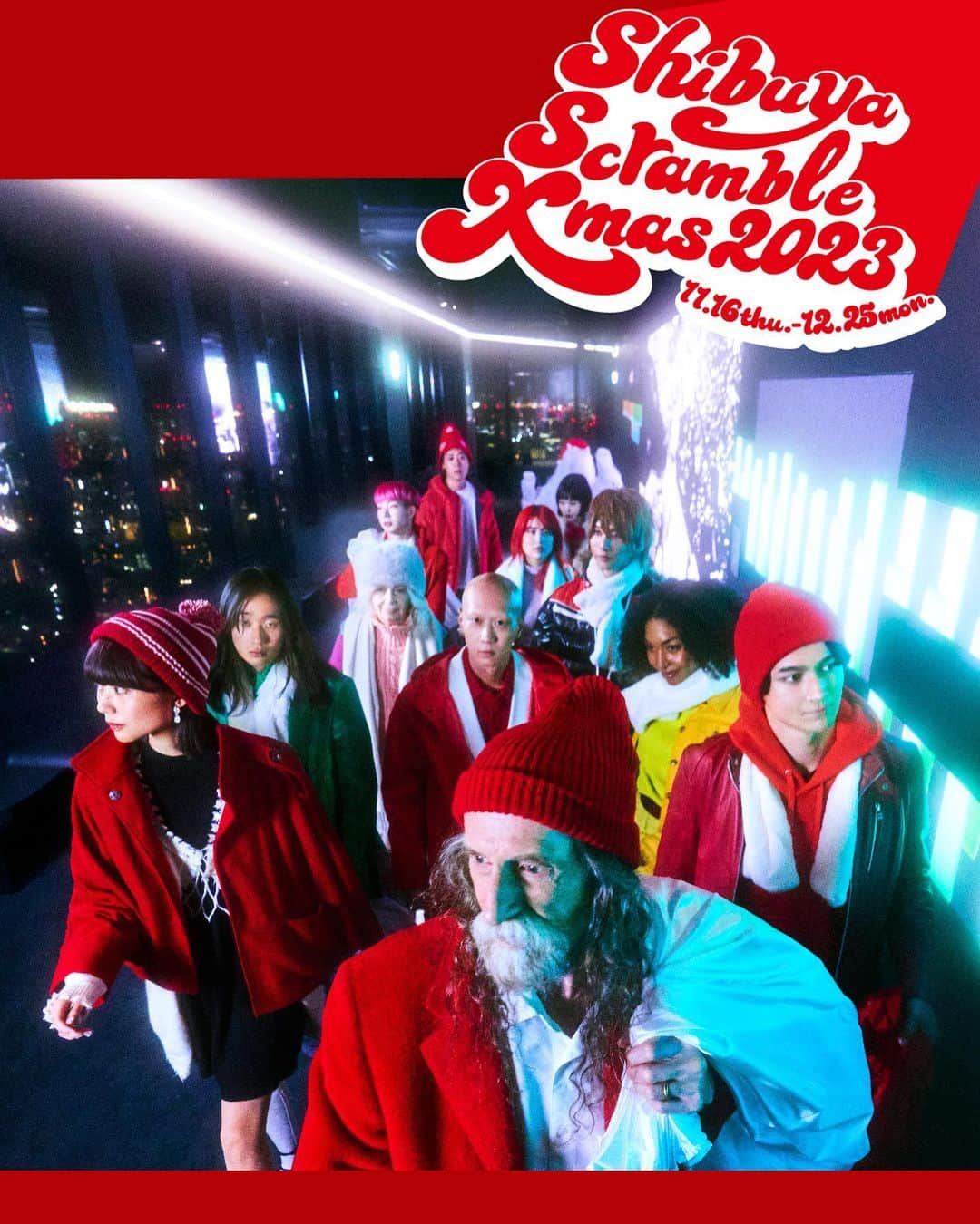 のインスタグラム：「📢お知らせ❤️ 渋谷スクランブルスクエア 2023年クリスマスシーズンの 広告モデルの1人として参加させていただきました🎄✨  多様なモデルさん達の中に1人ギャル男が混ざってるので探してみてね🤙🏽  ムービーにも出演してるﾖ➰(〃ω〃)ノ  #ギャル男 #gyaruo #モデル」
