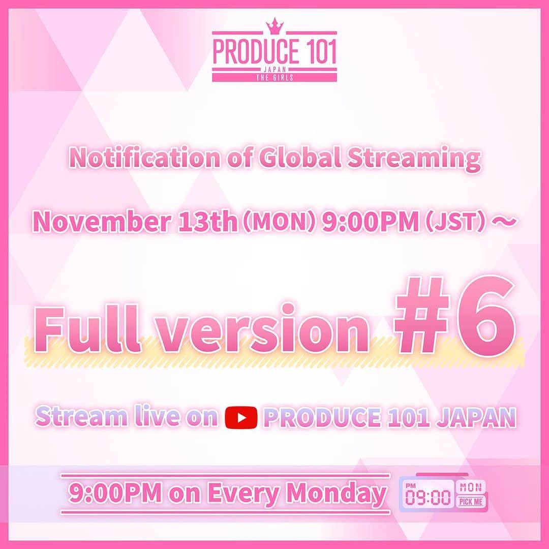 PRODUCE 101 JAPANさんのインスタグラム写真 - (PRODUCE 101 JAPANInstagram)「. ⋱ Global Streaming Announcement ⋰  November 13th (MON) 9:00PM (JST) ~ Full version #6 (ENG sub)  Streaming ✧ 📍 https://youtube.com/c/PRODUCE101JAPAN  ※Overseas streaming only ※The episode will be available for only 1week  #PRODUCE101JPTHEGIRLS #LEAPHIGH」11月13日 18時00分 - produce101japan_official
