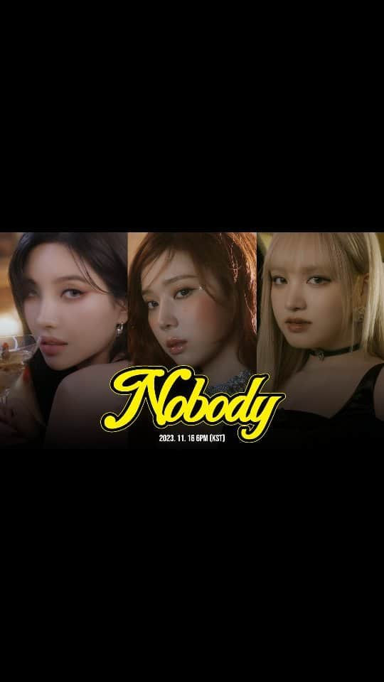 IVEのインスタグラム：「[Teaser] SOYEON of (G)I-DLE X WINTER of aespa X #LIZ of #IVE 'NOBODY'  https://youtu.be/vM4z2I1ZFZ4  Release 2023. 11. 16 6PM (KST)  #아이브 #アイヴ #리즈 #リズ #NOBODY」