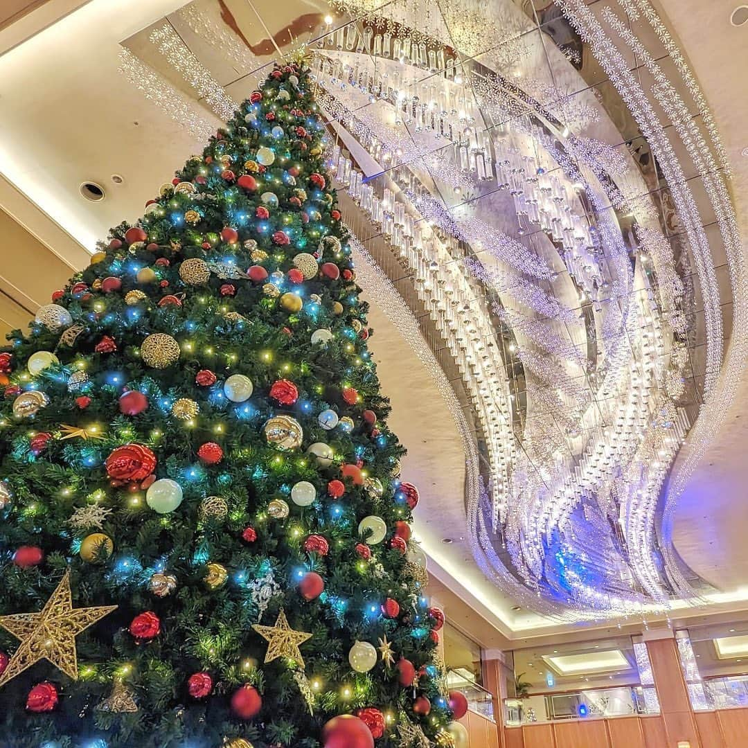 ロイヤルパークホテルのインスタグラム：「⁡ 本日よりホテル1Fのロビーに、クリスマスツリーが登場🎄ホテル館内は早くもクリスマスムード満点です！ 今年のクリスマスディスプレイは「Nostalgic Christmas」をコンセプトに、高さ約7.5mのメインツリーをはじめ、ツリーやリースを、レッドとゴールドのレトロモダンなデコレーションで彩り、皆様を温かくお迎えいたします✨ ぜひ、思い出に残る1枚を撮影してみてください♪ ⁡ -——————————————— インスタグラム クリスマス キャンペーン開催中！ 📷応募方法 ①ホテルインスタグラム公式アカウントをフォロー ②1F メインロビー「クリスマスツリー」を撮影。 ③投稿文章に「@royalparkhotel.tokyo」「#365日願いが叶うホテル」をつけて投稿 皆様の素敵なご投稿お待ちしております☆ -——————————————— ⁡ ⁡ #ロイヤルパークホテル #ロイヤルパークホテル水天宮 #royalparkhotel」