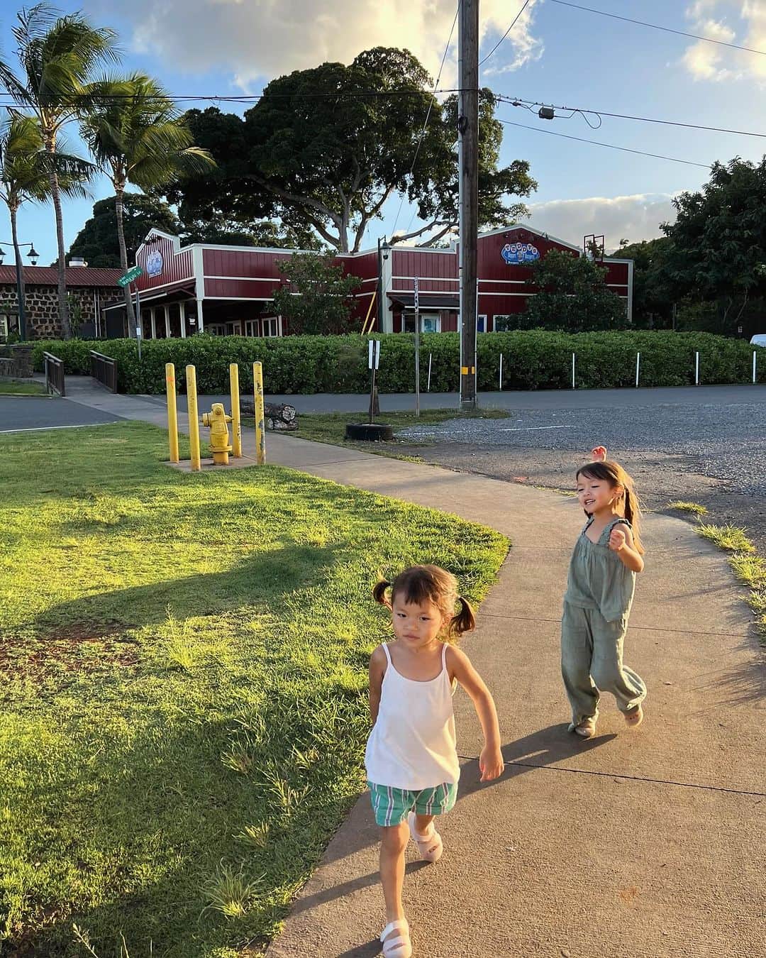 里見茜さんのインスタグラム写真 - (里見茜Instagram)「haleiwaでお散歩🌈 5年前はよく2人で来てた場所に今は子供が３人。 なんだか不思議な感覚です。 それにしても落ち着きのない人達 7.8枚目の写真がよく物語っている。  #haleiwa#northshore #hawaii #ハワイに来てより覚醒してる #姉妹#常に穏やかなまめお #個性あふれる #子供達🧒🏻👧🏻👶🏻🌺」11月13日 18時59分 - satomiakane