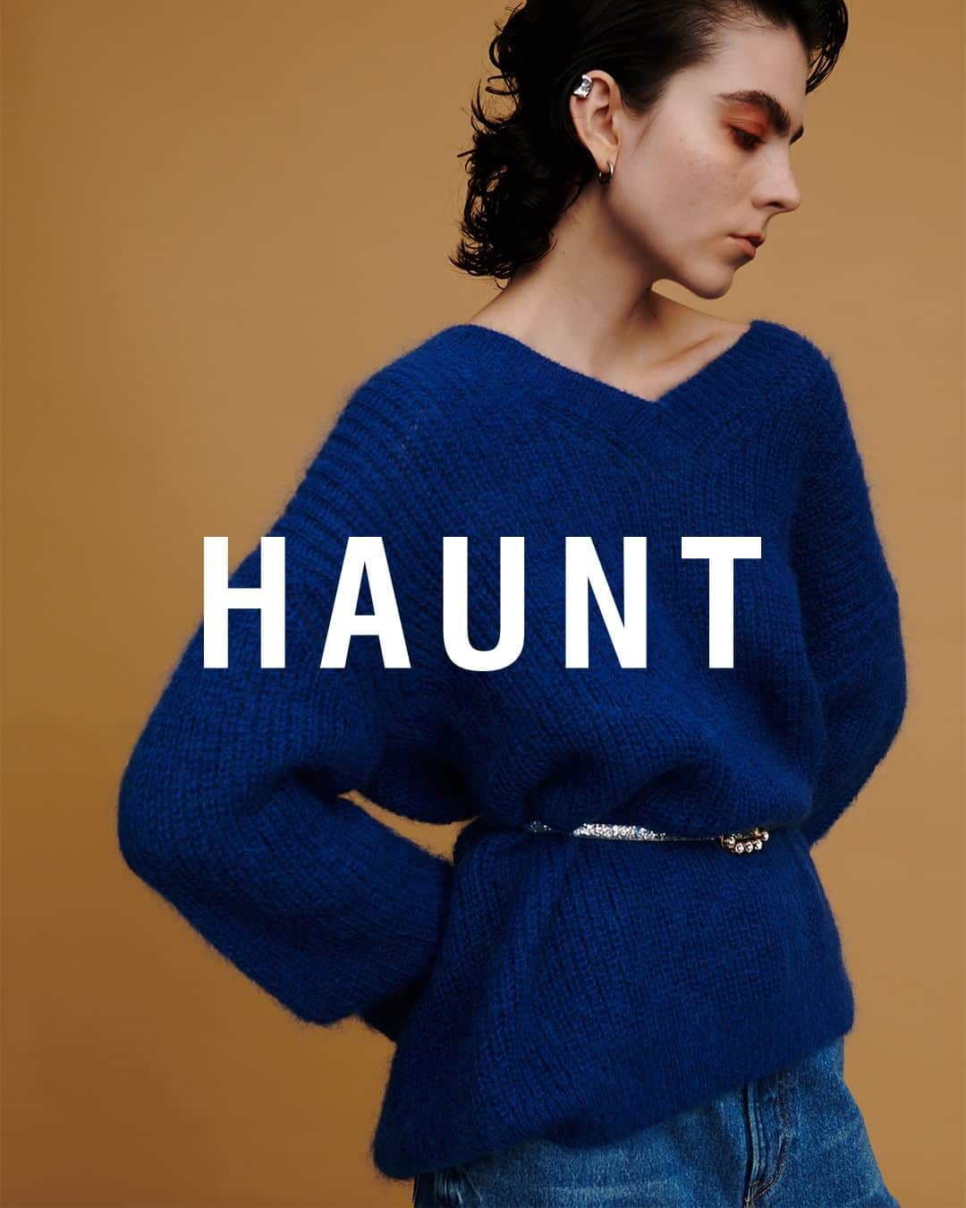 haunt Daikanyamaのインスタグラム：「Style: MOHAIR V NECK KNIT Color: BLUE @haunt_daikanyama  NEEDBY heritage Style: ALEX Color: 80′s MD BLUE @needbyheritage  #hauntdaikanyama  #2023fw #collection #needbyheritage #denim」