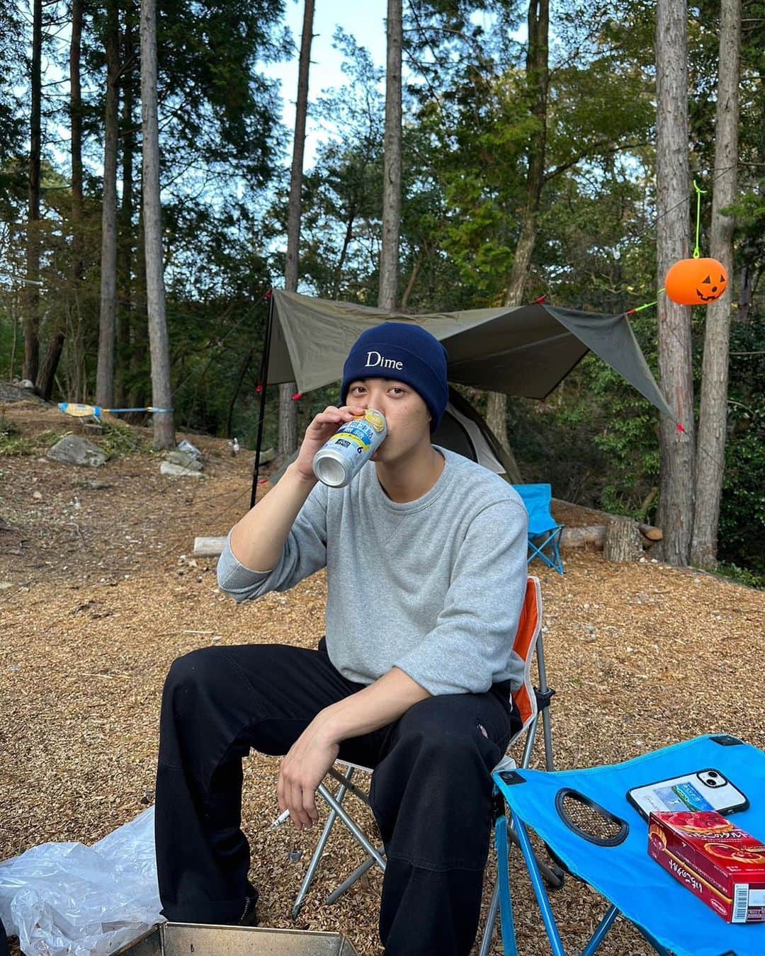 流稜太さんのインスタグラム写真 - (流稜太Instagram)「📍能勢グリーンフィールド キャンプの季節です。最高だ！！  #能勢グリーンフィールド#秋キャンプ#canp#captainstag#dickies#dime #マイディッキーズ」11月13日 19時19分 - nagare_ryota