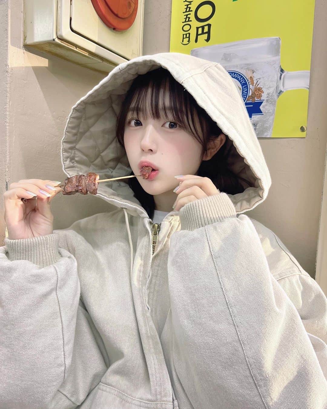 なえなののインスタグラム：「ブカピ収録後、スタッフのみなさんとご飯したときの焼き鳥うまかた🍚」