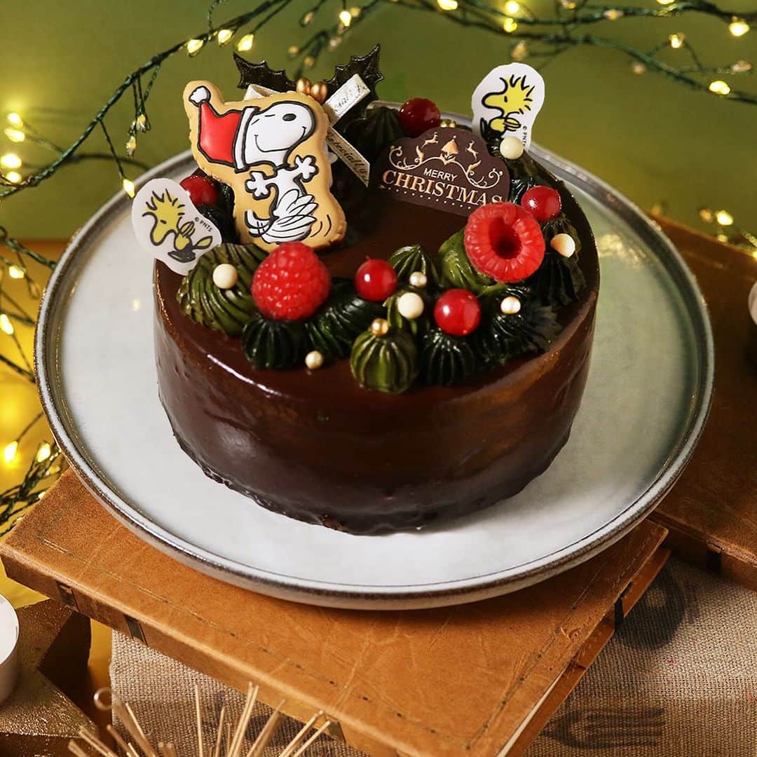 ピーナッツ カフェのインスタグラム：「coming soon... | PEANUTS Cafe オンラインショップ  \ HAPPY HOLIDAYS！ / PEANUTSファン必⾒！毎年恒例PEANUTS Cafeのクリスマスケーキが今年も登場！  今年は、チョコレートケーキをベースに、リースをイメージしたシックで大人なデザインに仕上げました。    □CHRISTMAS ケーキ 2023　 ￥6,156(tax in)   ふんわりとした食感のショコラジェノワーズ、ミルクチョコレートとフランボワーズを合わせたクリームに赤い果実でほんのり甘酸っぱさをプラスしました。   シンプルながら、チョコレートの風味をしっかりと感じていただける仕上がりです。  ウッドストックのピックやチョコレートプレートがトッピング。  クリスマスを楽しむスヌーピーのアイシングクッキーやオーナメントはご自身でお好きな場所にデコレーションしてお楽しみいただけます。   ————————  ＜セット内容＞  アイシングクッキー 1個  クリスマスオーナメント(ヒイラギ １本/ウッドストックピック ２個) 缶バッジスタンド 1個  クリスマスペーパーランチョンマット 1枚  食べ方リーフレット　１枚  ロウソク 5本   ＜サイズ＞  12cm (2～4人分)   ＜予約開始日＞  11月21日(火)午前10:00〜  ※なくなり次第終了いたします。   ＜お届け期間＞  12月1日(金)〜12月25日(月)  ※お届け集中緩和のお願い※  お届け日が、12/23.24は集中するため、事前の受け取りをお願い致します。   ＜美味しくお召し上がりいただくために＞  お皿に移してから冷蔵庫に6〜12時間入れてゆっくり解凍してください。  ※解凍後、48時間以内にお召し上がりください。  ※商品は冷凍便(クール便)でのお届けです。   ————————  家族や大切な人との特別な日は、スヌーピーとウッドストックのクリスマスケーキで素敵なひと時をお過ごしください。   ————————  会員様限定！いち早くゲットできるチャンス到来！  PEANUTS FRIENDS CLUB(ピーナッツ フレンズ クラブ)の会員様限定で、一般販売に先駆けて先行のご注文を承ります。  詳細は公式ファンクラブにてご確認ください。   〈先行予約期間〉  11月16日(木)19:00～11月21日(火)午前9：59   ————————   -販売店舗  PEANUTS Cafe オンラインショップ  ※商品は冷凍便(クール便)でのお届けです。  ※なくなり次第終了いたします。  詳しくは、@peanutscafe_tokyo トップのリンクより、HPにてご確認ください。」