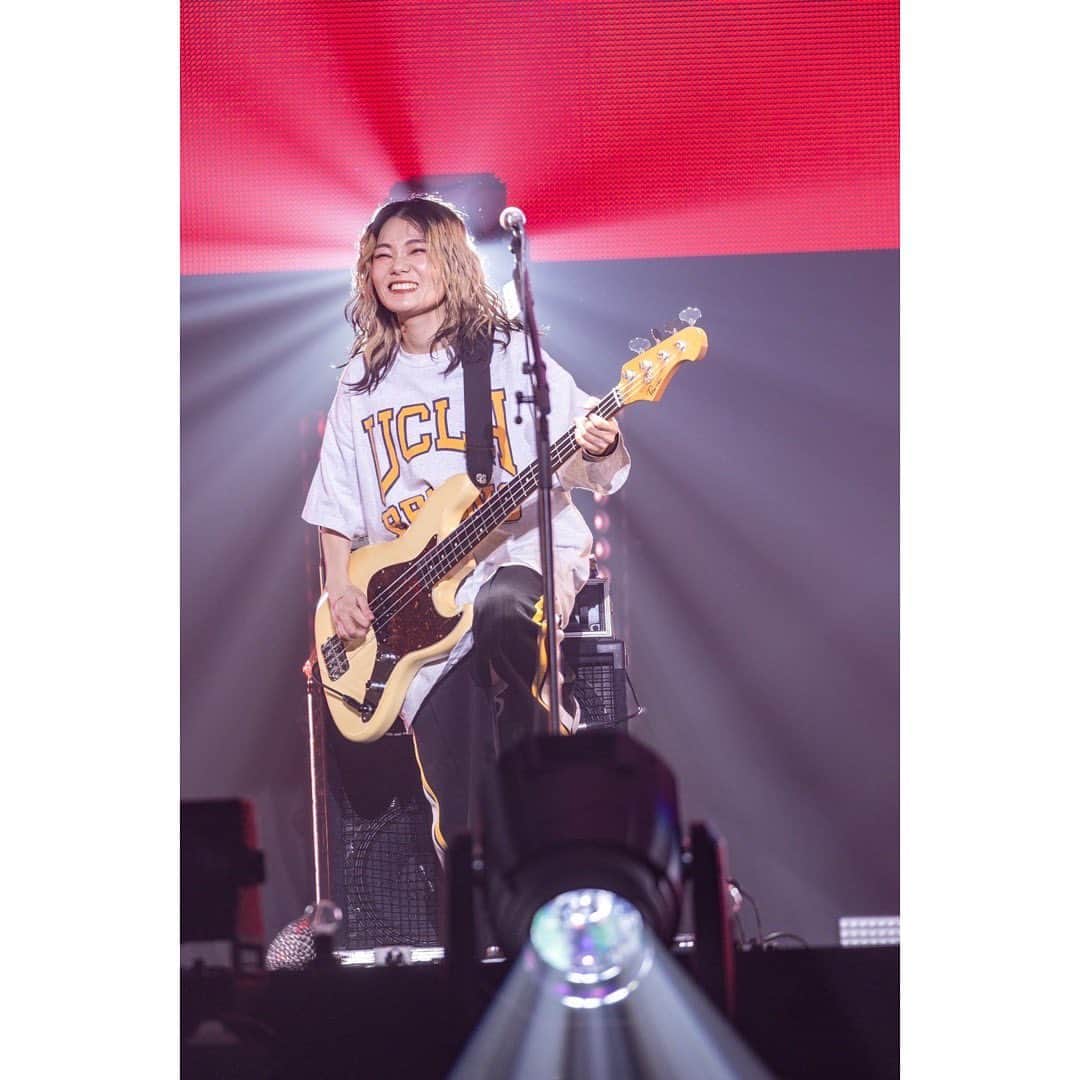 SHISHAMOさんのインスタグラム写真 - (SHISHAMOInstagram)「🐟🎸「FINALE!!! -10YEARS THANK YOU-」後夜祭〜集まれ同騒会!!!〜🎸　🐟  2023年11月12日(日) 🔵SHISHAMO 10th Anniversary Final Live 「FINALE!!! -10YEARS THANK YOU-」 後夜祭〜集まれ同騒会!!!〜  @神奈川 ぴあアリーナMM  昨日は「スペースシャワー列伝 JAPAN TOUR 2014」を共にした、 KANA-BOON・キュウソネコカミ・go!go!vanillasの3バンドを招いた対バンライブでした🌟  先輩方のアツいライブや SHISHAMOへの愛あるサプライズ、 そして4バンド全員でのアンコールセッションライブ🎸  10周年イヤーの🎇後夜祭🎇にふさわしい メモリアルで最高な1日でした!!!  KANA-BOONの皆様、 キュウソネコカミの皆様、 go!go!vanillasの皆様、 そしてお越しくださった皆様、 本当にありがとうございました🎉🎉🎉  photo by 1〜6枚目：渡邉一生(@nabespg ) 7〜10枚目：柴田恵理(@shiva_eri )  #kanaboon #キュウソネコカミ #gogovanillas #shishamo」11月13日 19時55分 - shishamo_official