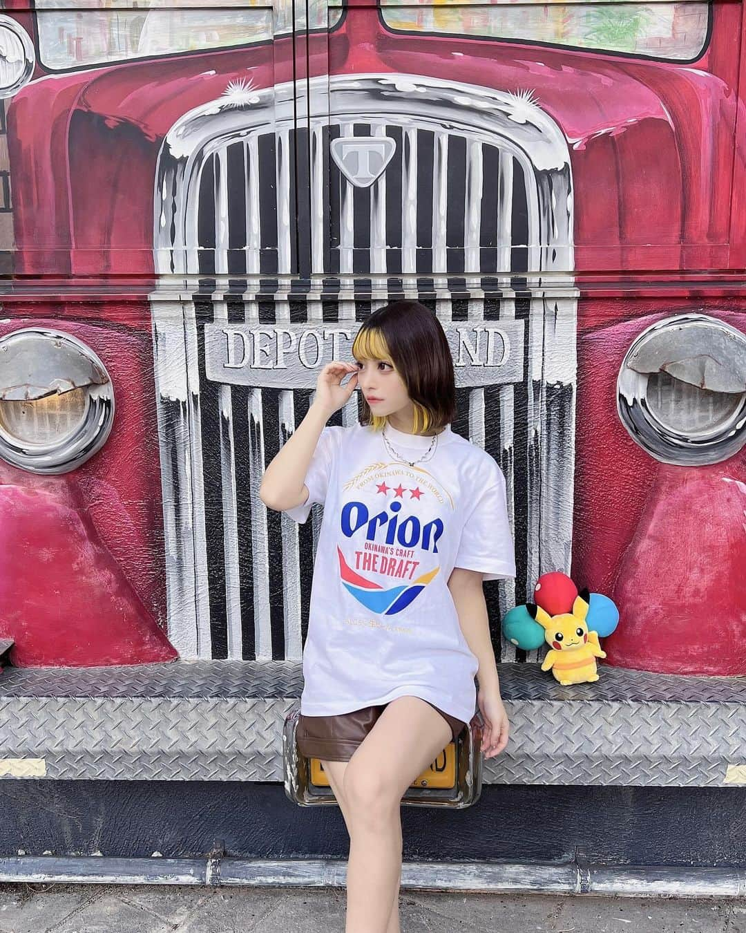 りこぴんさんのインスタグラム写真 - (りこぴんInstagram)「Orionビールは飲めないけど、Tシャツ着たかったんよ👕🍺  酎ハイも売ってたから、パイナップルサワー飲んだよ🍍🏝️✨  #沖縄 #orion #orionビール #沖縄旅行 #沖縄観光 #アメリカンビレッジ #オリオン #オリオンビール #オリオンビールtシャツ #沖縄観光スポット #ポートレート」11月13日 20時14分 - rikopingram_t