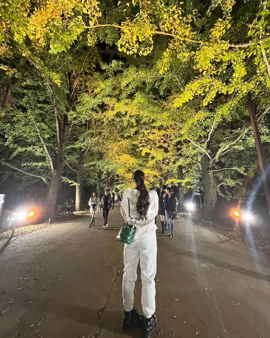 モラレスしれなのインスタグラム：「夜のおさんぽ🐿」