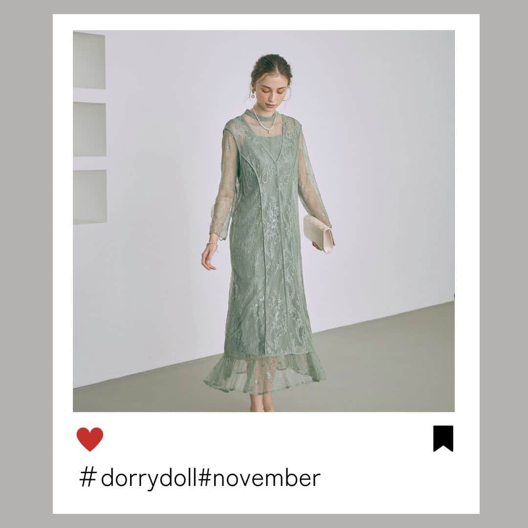 Dorry Dollさんのインスタグラム写真 - (Dorry DollInstagram)「【 9443 】  レイヤードレースドレス Layered Lace Dresses  WEB限定　/　S　M　 green　charcoal　gray　black　blue　  お呼ばれドレスを選ぶならDorryDollで決まり🤍 みんなはどのドレスを選びますか？  2023.11  お呼ばれドレス気になると思った方。 DorryDollのドレスをもっと見たいと思ったアナタ。 ”いいね・保存・コメント”よろしくお願いします🌹  . ・ ・  #結婚式コーデ #結婚式ドレス #結婚式参列 #お呼ばれドレス #お呼ばれワンピ #お呼ばれコーデ #フォーマルドレス #お食事会 #デートコーデ #ディナーコーデ #オケージョン #パーティードレス #ホカンス #新作ドレス #dorrydoll #ドリードール」11月13日 20時46分 - dorry_doll_official