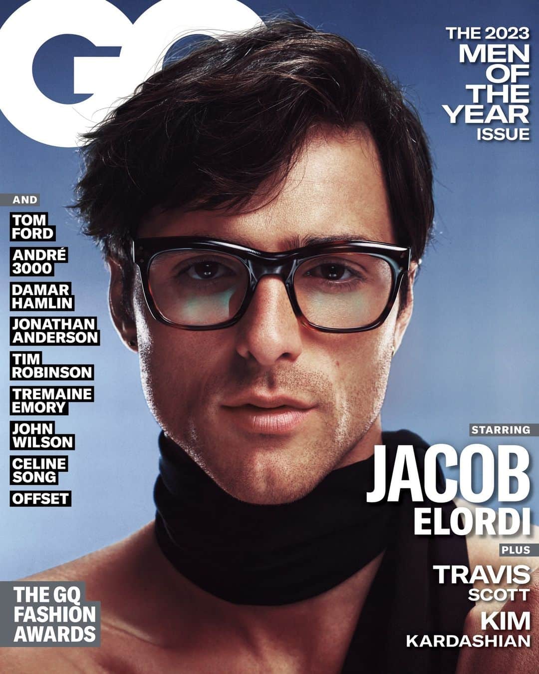 GQのインスタグラム：「Presenting our first #GQMOTY cover star: Jacob Elordi.  He’s one of Australia’s biggest cultural exports. And now, with a breakout movie role as an effortlessly toxic Elvis in Sofia Coppola’s @priscillamovie, and a posh aristocrat with an eyebrow piercing in Emerald Fennell's @saltburnfilm, @jacobelordi is entering a new elite strata of actors.   For GQ’s Men of the Year issue, Elordi gets candid about portraying the King, rejecting a Superman audition, and the practical reason why he always carries a gorgeous designer handbag.  Written by @gabriellapaiella Photographer @jack_bridgland_studio Styled by @georgecortina Hair by @hairbyorlandopita using Orlando Pita Play Skin by @markcarrasquillo for La Mer Set Design by @stefanbeckman at Exposure NY」