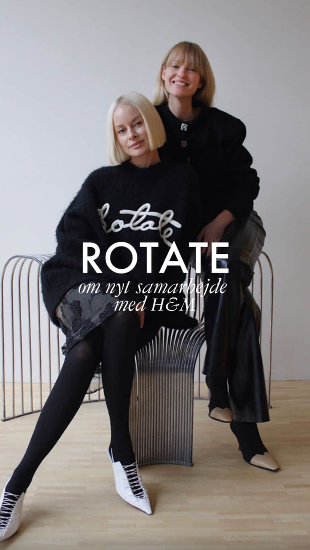ELLE DKのインスタグラム：「@rotatebirgerchristensen har netop annonceret et nyt samarbejde med @hm. Vi mødte de kreative direktører @thora_valdimars og @_jeanettemadsen_ for at høre mere om kollektionen, der lander lige i tide til festsæsonen. Læs interviewet via link i bio.」